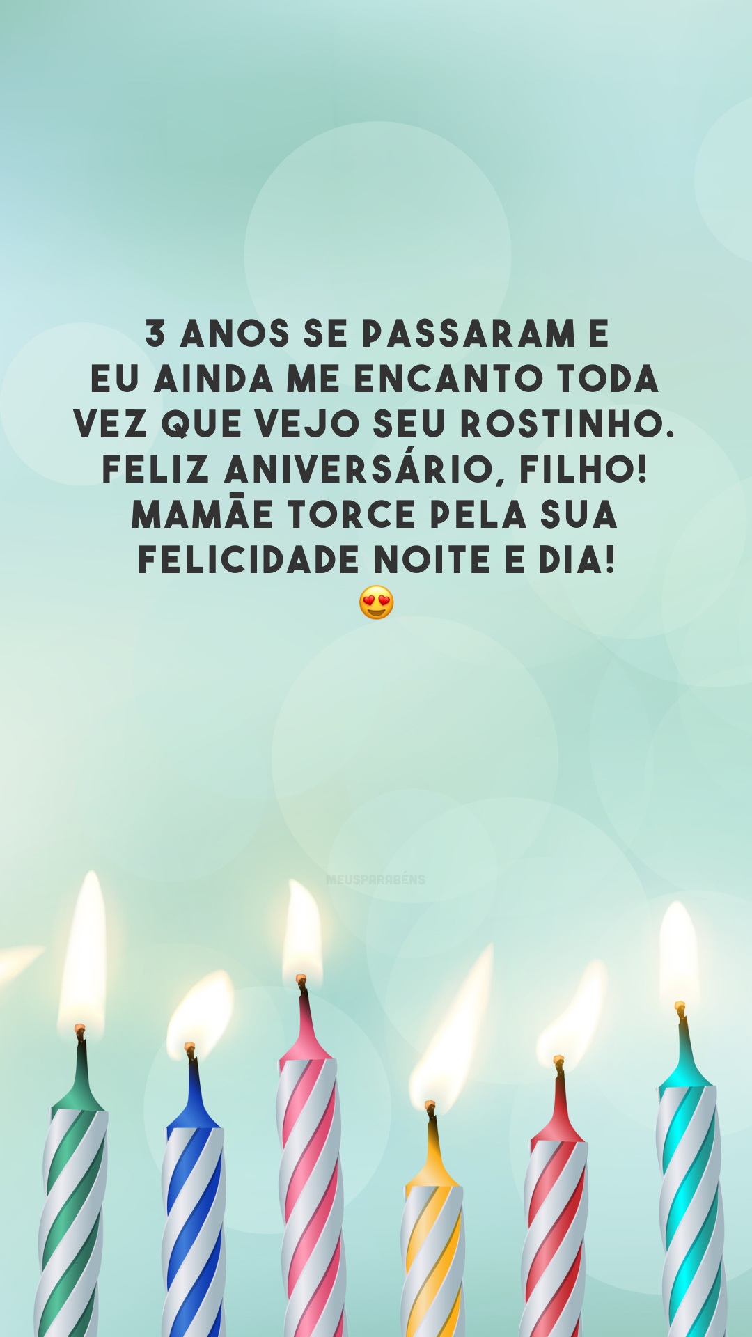 3 anos se passaram e eu ainda me encanto toda vez que vejo seu rostinho. Feliz aniversário, filho! Mamãe torce pela sua felicidade noite e dia! 😍