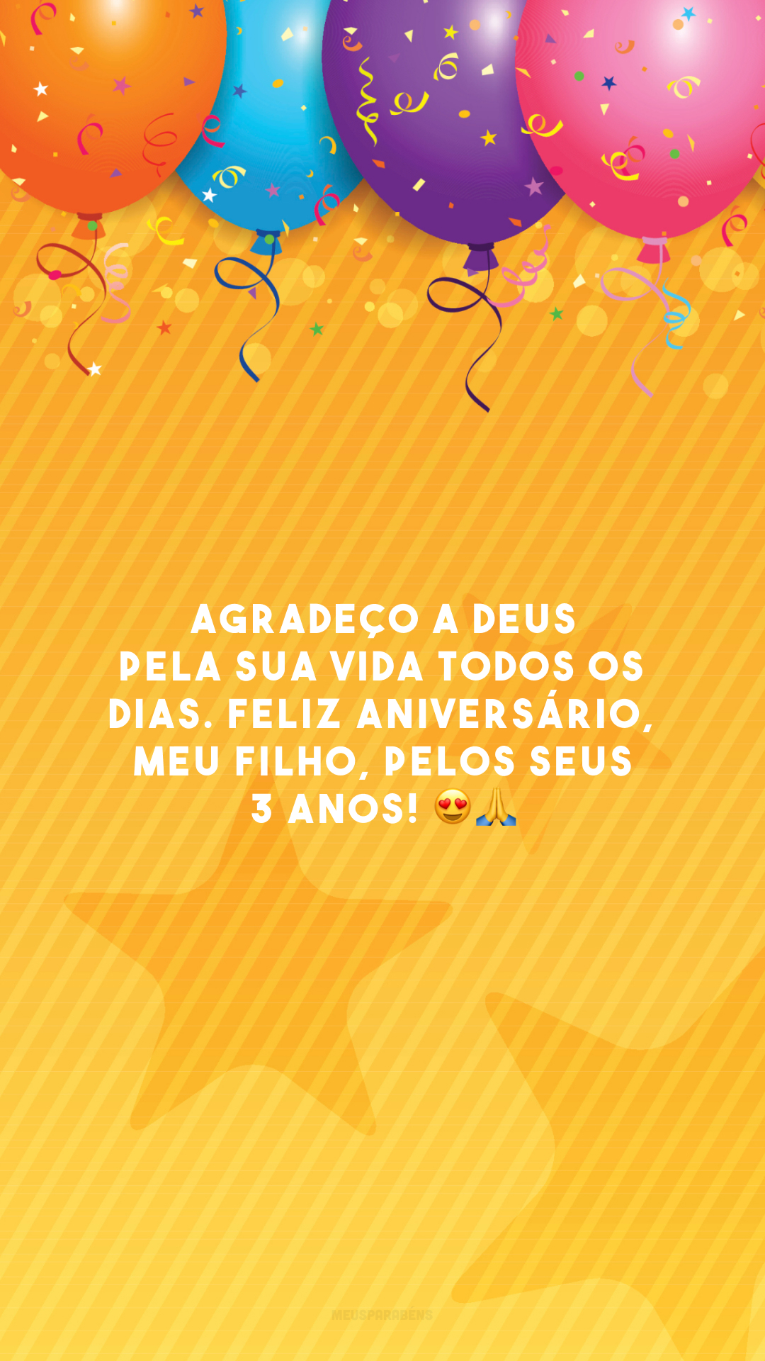 Agradeço a Deus pela sua vida todos os dias. Feliz aniversário, meu filho, pelos seus 3 anos! 😍🙏