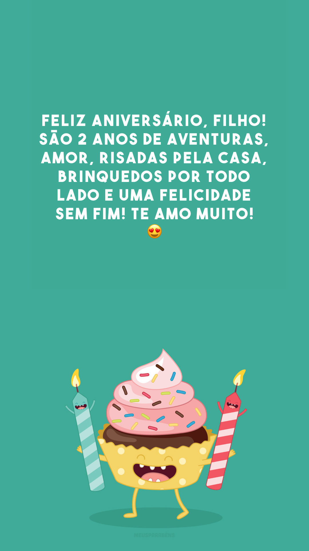 Feliz aniversário, filho! São 2 anos de aventuras, amor, risadas pela casa, brinquedos por todo lado e uma felicidade sem fim! Te amo muito! 😍