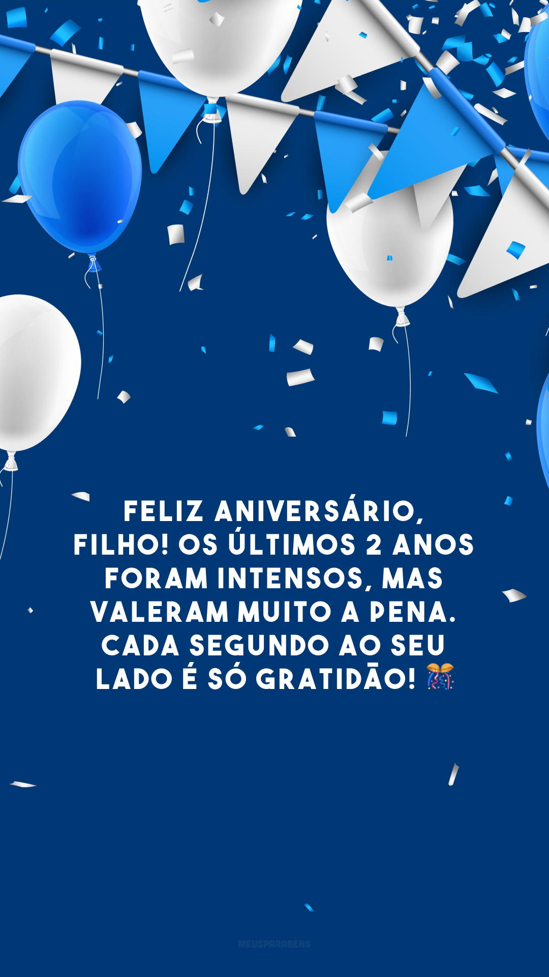 Feliz aniversário, filho! Os últimos 2 anos foram intensos, mas valeram muito a pena. Cada segundo ao seu lado é só gratidão! 🎊