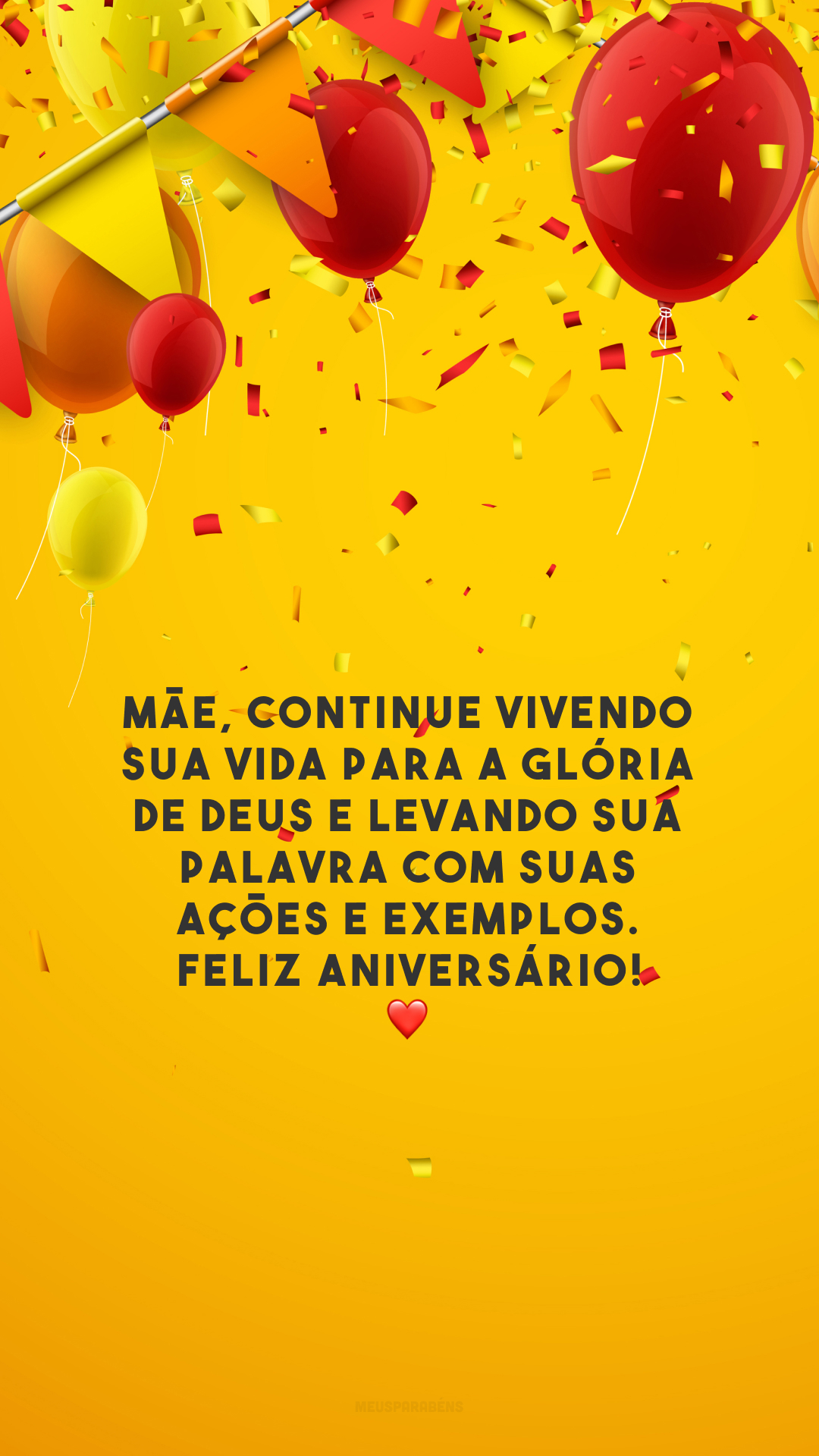 Mãe, continue vivendo sua vida para a glória de Deus e levando sua palavra com suas ações e exemplos. Feliz aniversário! ❤️🙌