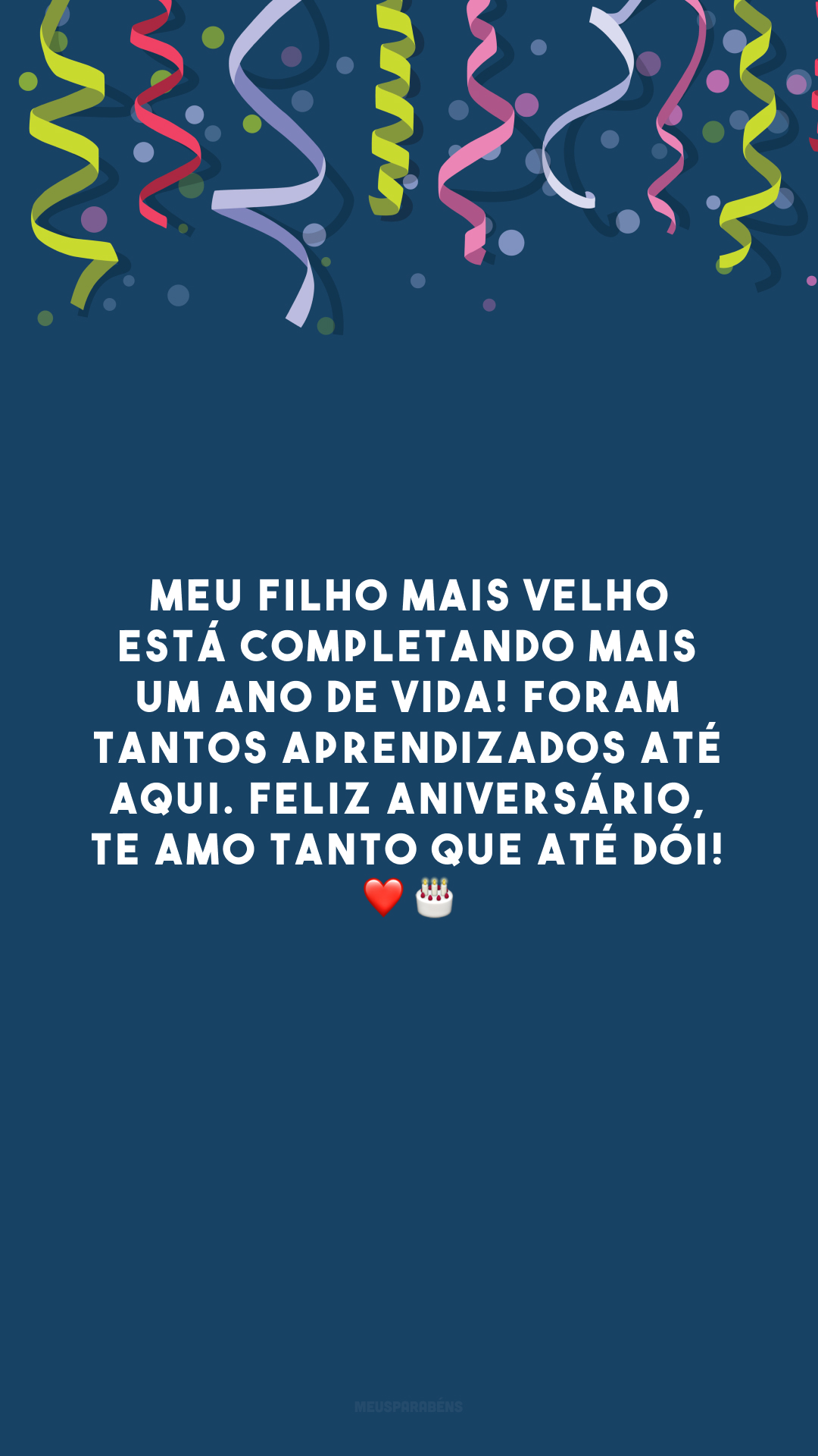 Meu filho mais velho está completando mais um ano de vida! Foram tantos aprendizados até aqui. Feliz aniversário, te amo tanto que até dói! ❤️🎂