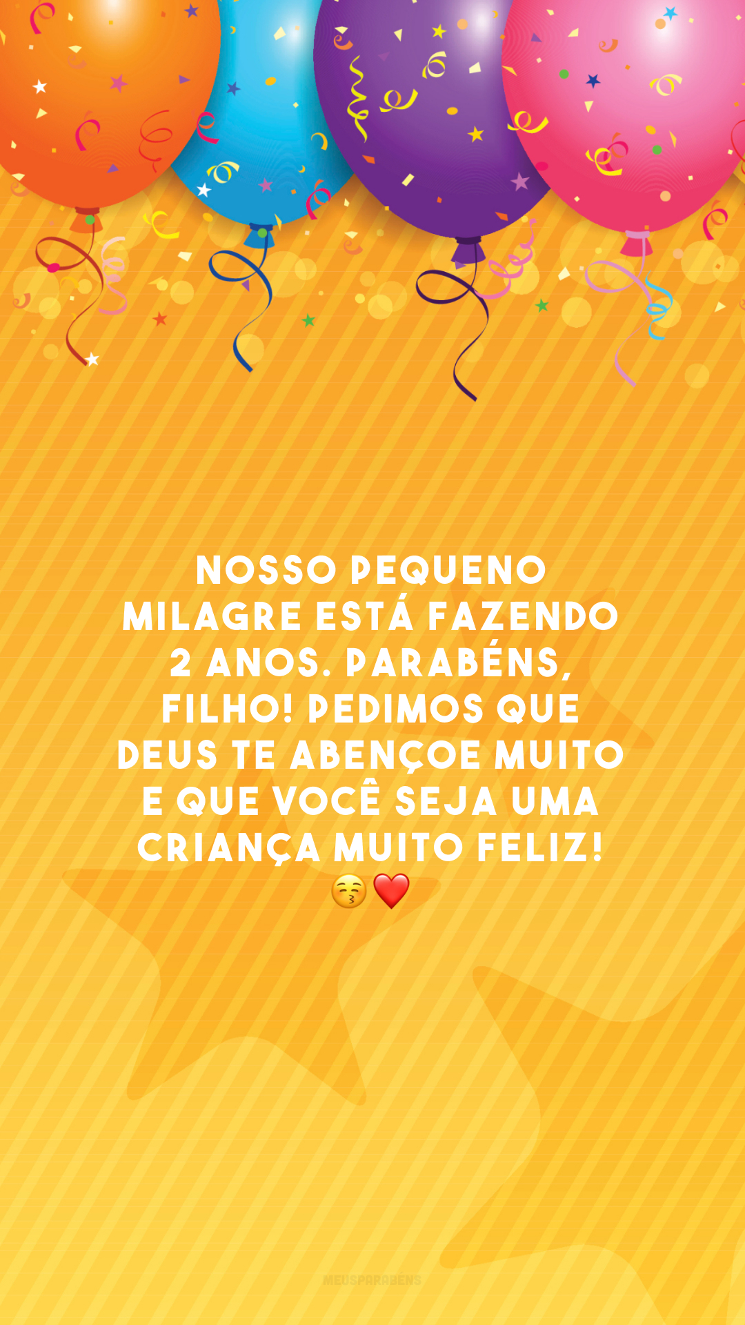 Nosso pequeno milagre está fazendo 2 anos. Parabéns, filho! Pedimos que Deus te abençoe muito e que você seja uma criança muito feliz! 😚❤️