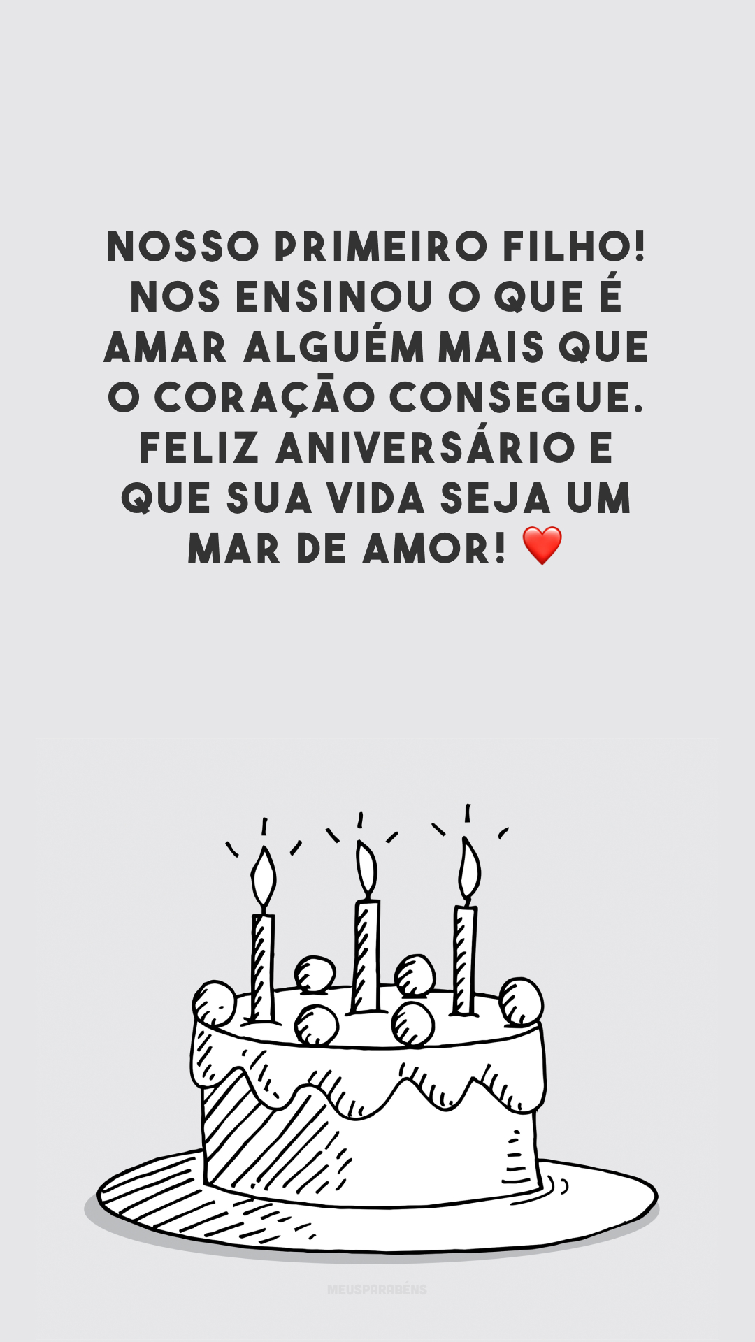 Nosso primeiro filho! Nos ensinou o que é amar alguém mais que o coração consegue. Feliz aniversário e que sua vida seja um mar de amor! ❤️