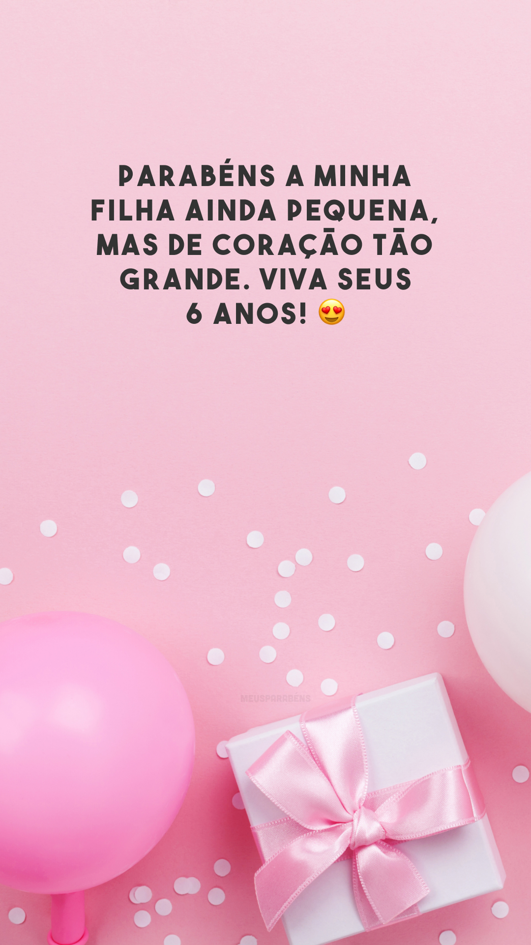 Parabéns a minha filha ainda pequena, mas de coração tão grande. Viva seus 6 anos! 😍