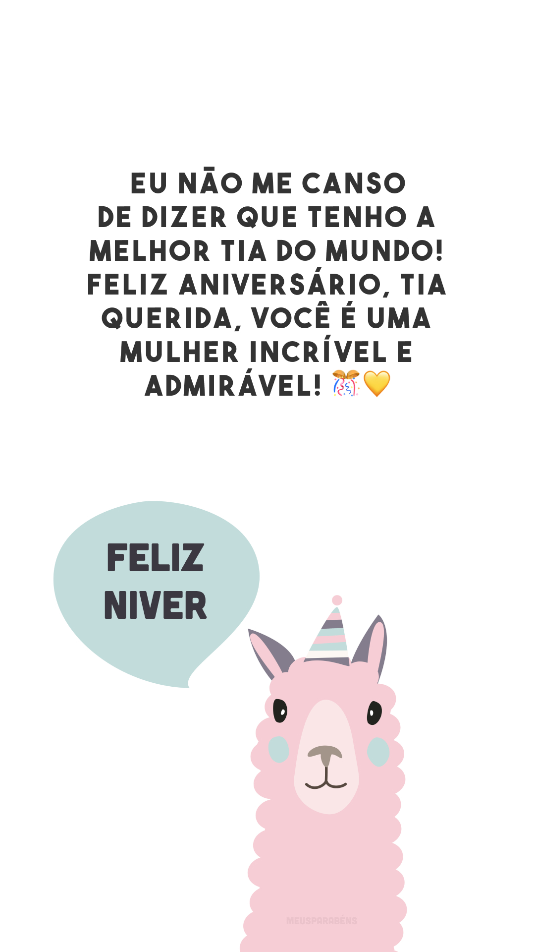 Eu não me canso de dizer que tenho a melhor tia do mundo! Feliz aniversário, tia querida, você é uma mulher incrível e admirável! 🎊💛