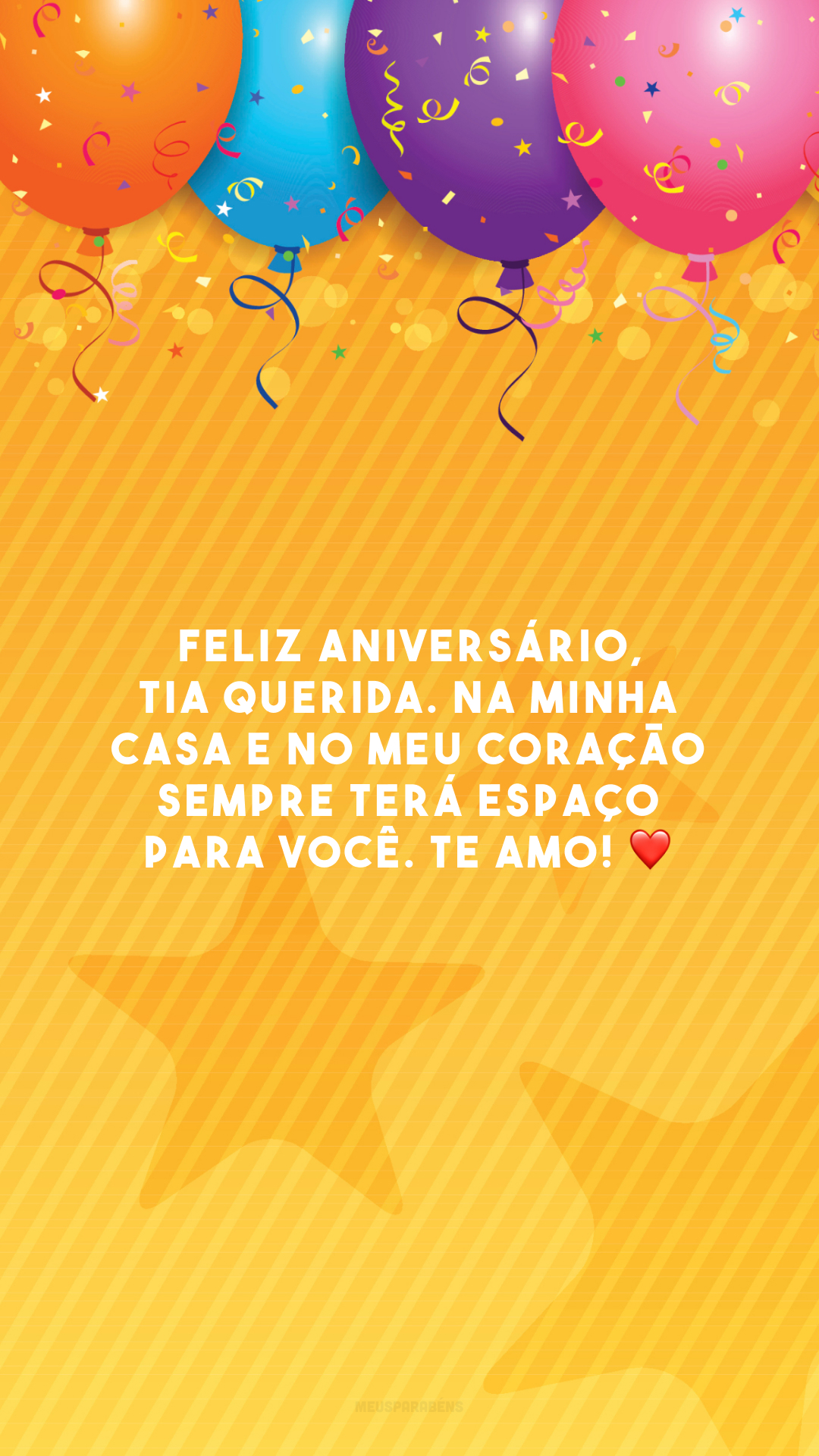 Feliz aniversário, tia querida. Na minha casa e no meu coração sempre terá espaço para você. Te amo! ❤️