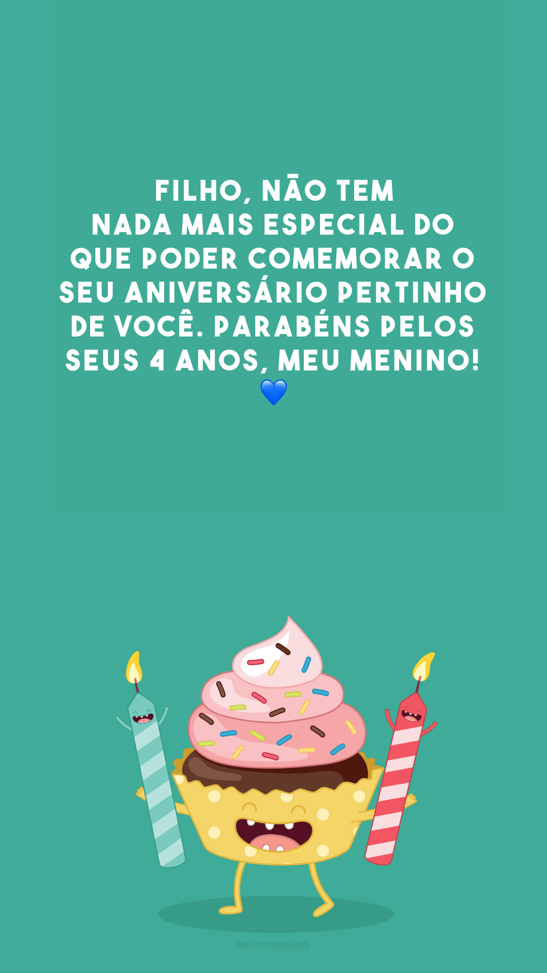 Filho, não tem nada mais especial do que poder comemorar o seu aniversário pertinho de você. Parabéns pelos seus 4 anos, meu menino! 💙