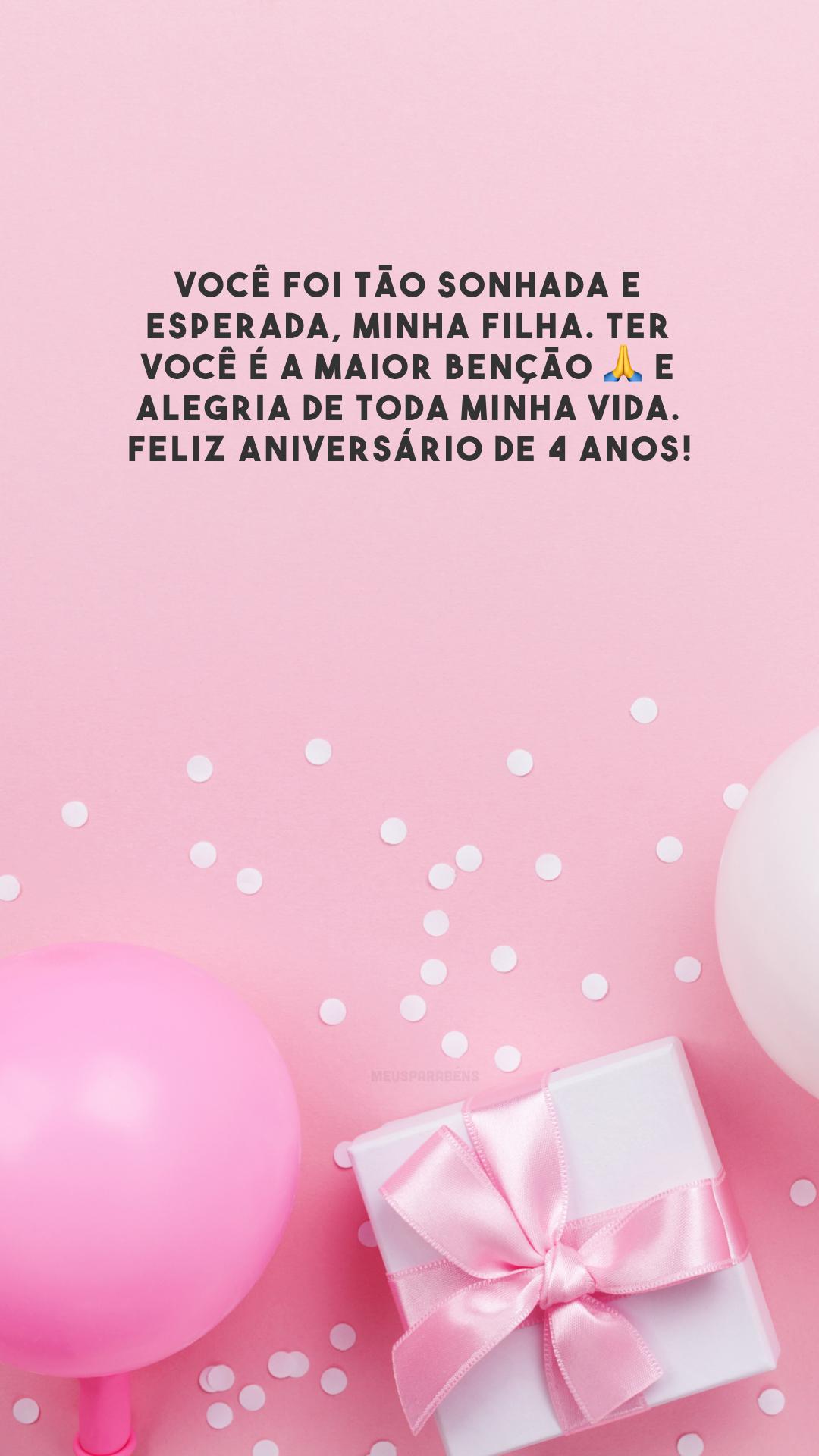 Você foi tão sonhada e esperada, minha filha. Ter você é a maior bênção 🙏 e alegria de toda minha vida. Feliz aniversário de 4 anos!