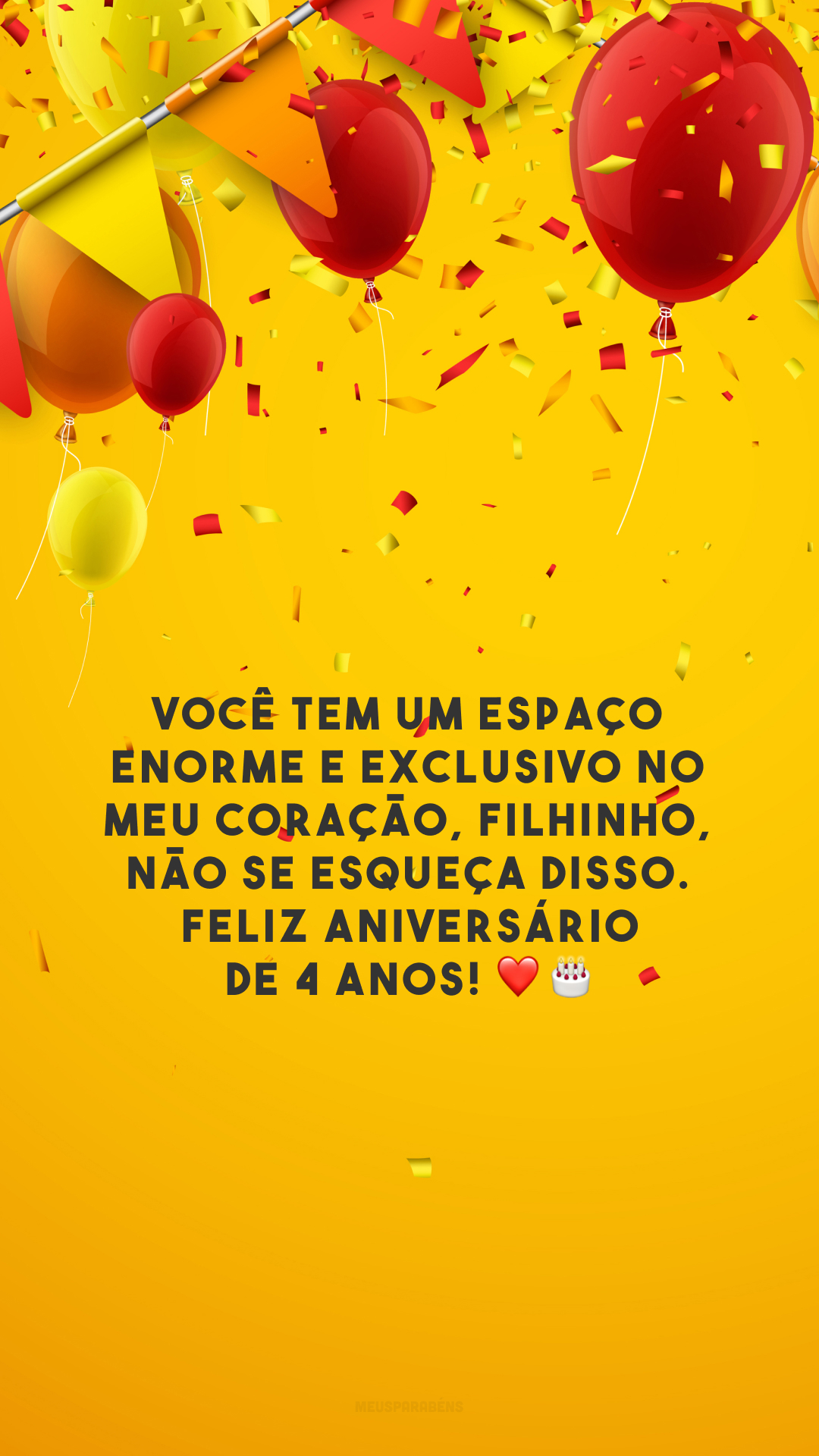 Você tem um espaço enorme e exclusivo no meu coração, filhinho, não se esqueça disso. Feliz aniversário de 4 anos! ❤️🎂