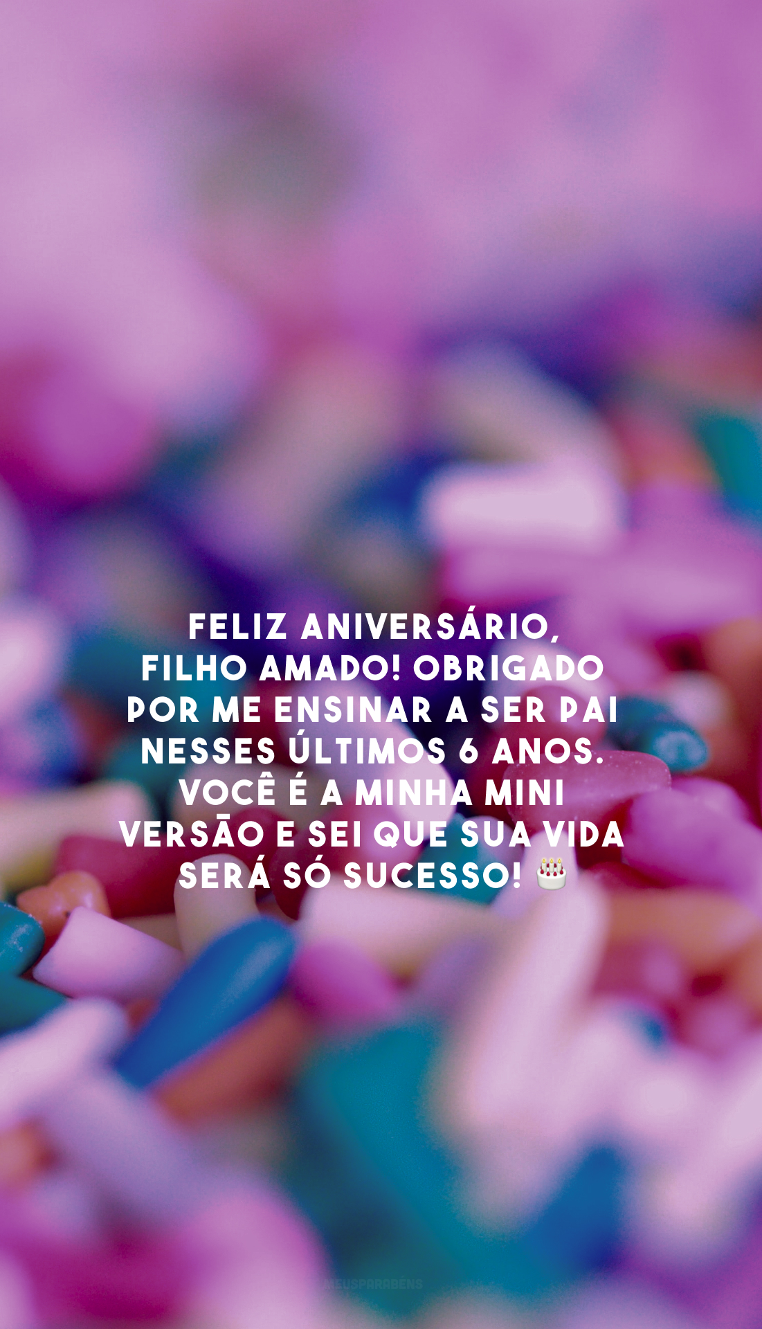 Feliz aniversário, filho amado! Obrigado por me ensinar a ser pai nesses últimos 6 anos. Você é a minha mini versão e sei que sua vida será só sucesso! 🎂