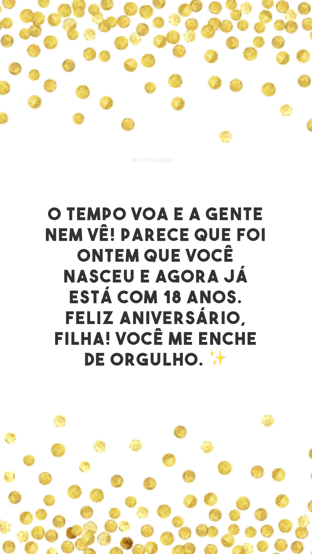 O tempo voa e a gente nem vê! Parece que foi ontem que você nasceu e agora já está com 18 anos. Feliz aniversário, filha! Você me enche de orgulho. ✨