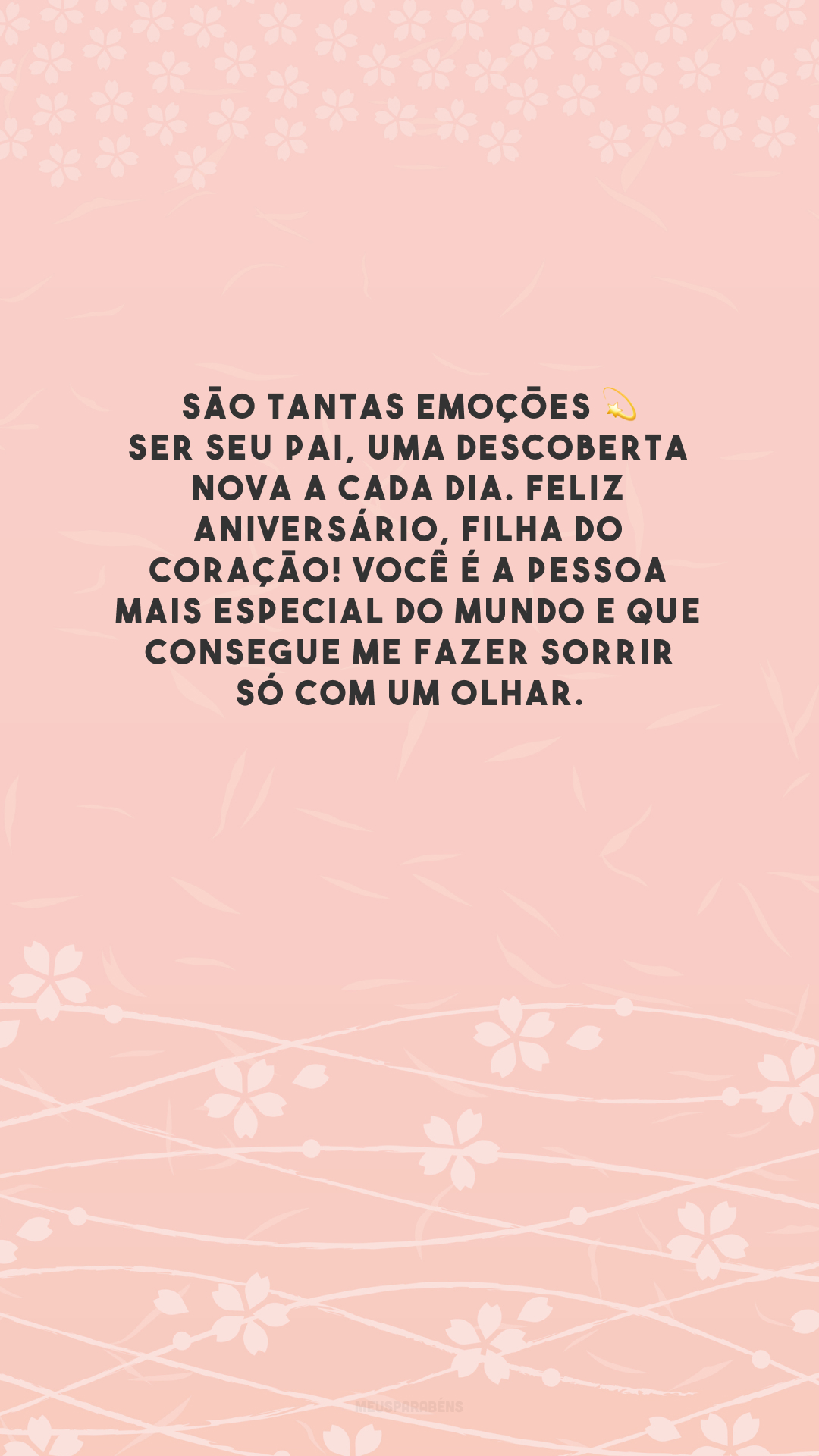 São tantas emoções 💫 ser seu pai, uma descoberta nova a cada dia. Feliz aniversário, filha do coração! Você é a pessoa mais especial do mundo e que consegue me fazer sorrir só com um olhar.