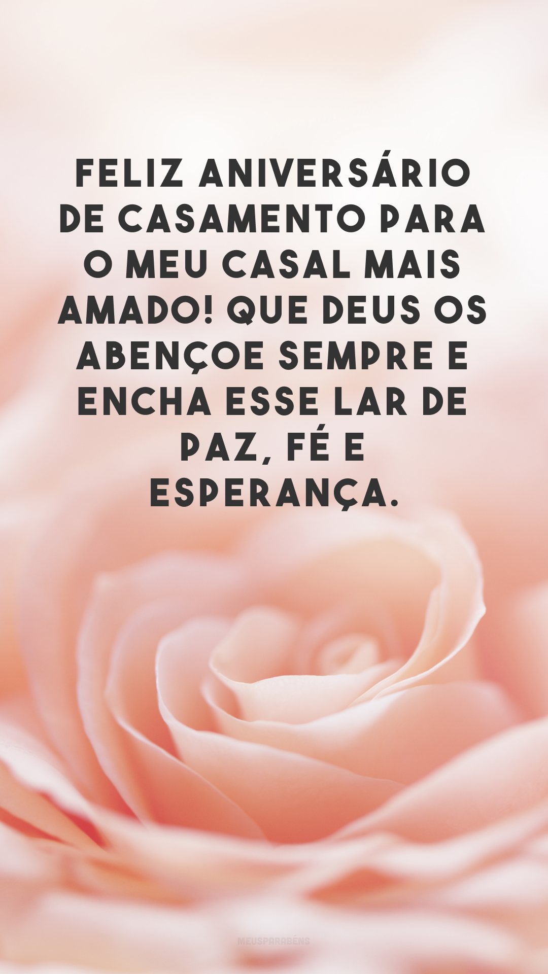 Feliz aniversário de casamento para o meu casal mais amado! Que Deus os abençoe sempre e encha esse lar de paz, fé e esperança.