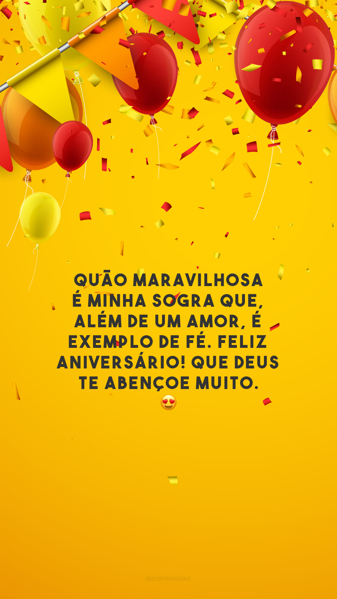 Quão maravilhosa é minha sogra que, além de um amor, é exemplo de fé. Feliz aniversário! Que Deus te abençoe muito. 😍