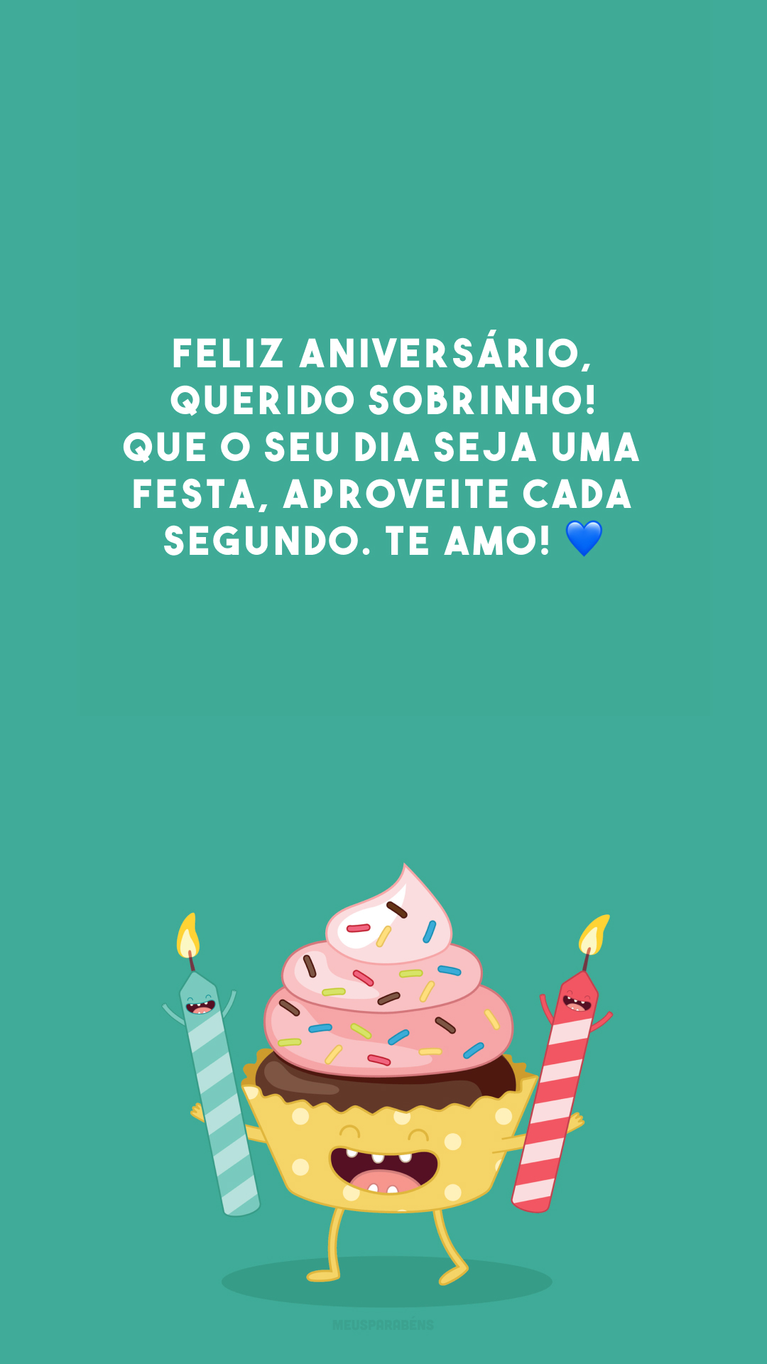 Feliz aniversário, querido sobrinho! Que o seu dia seja uma festa, aproveite cada segundo. Te amo! 💙