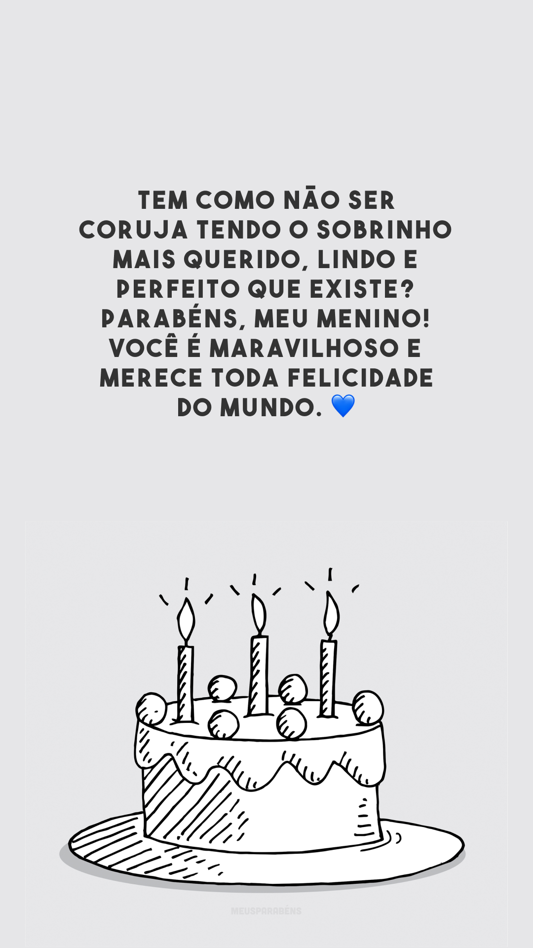 Tem como não ser coruja tendo o sobrinho mais querido, lindo e perfeito que existe? Parabéns, meu menino! Você é maravilhoso e merece toda felicidade do mundo. 💙