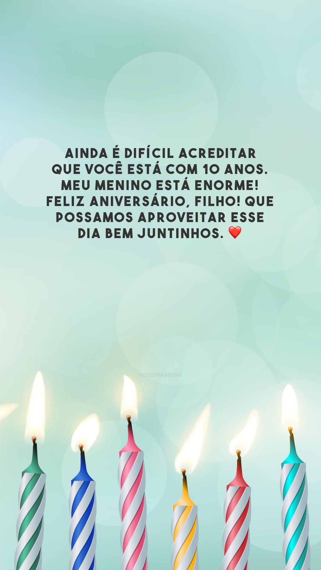 Ainda é difícil acreditar que você está com 10 anos. Meu menino está enorme! Feliz aniversário, filho! Que possamos aproveitar esse dia bem juntinhos. ❤️