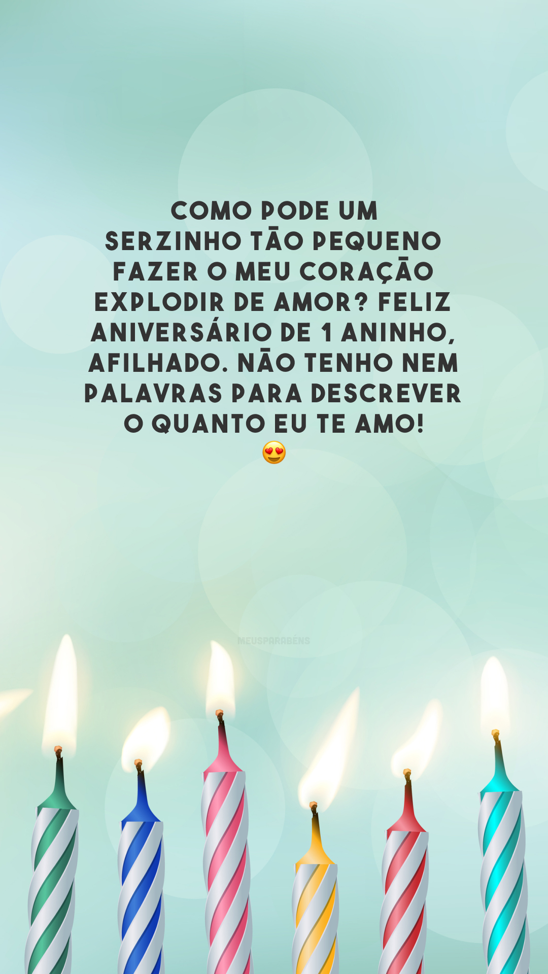 Como pode um serzinho tão pequeno fazer o meu coração explodir de amor? Feliz aniversário de 1 aninho, afilhado. Não tenho nem palavras para descrever o quanto eu te amo! 😍