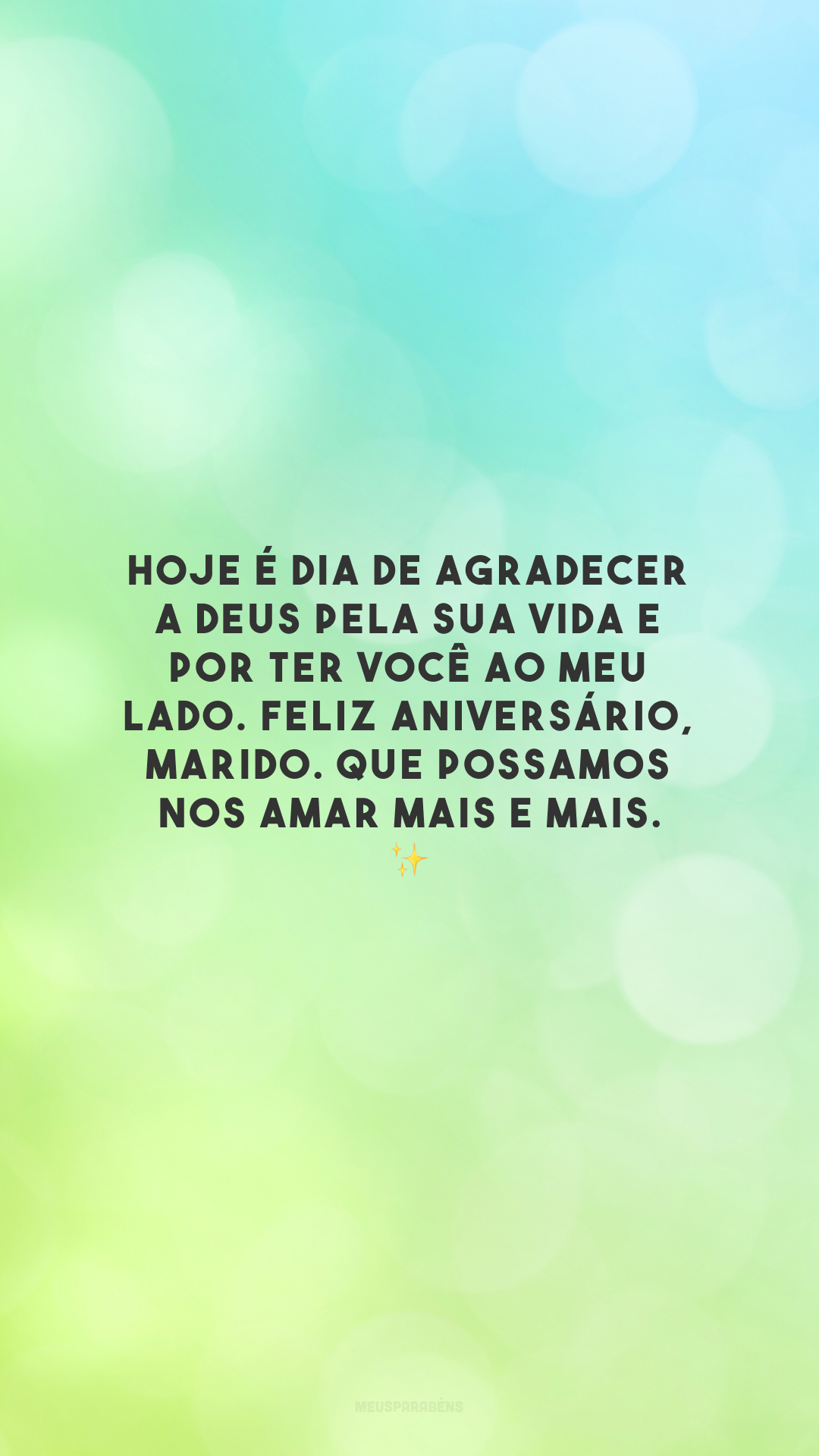 Hoje é dia de agradecer a Deus pela sua vida e por ter você ao meu lado. Feliz aniversário, marido. Que possamos nos amar mais e mais. ✨