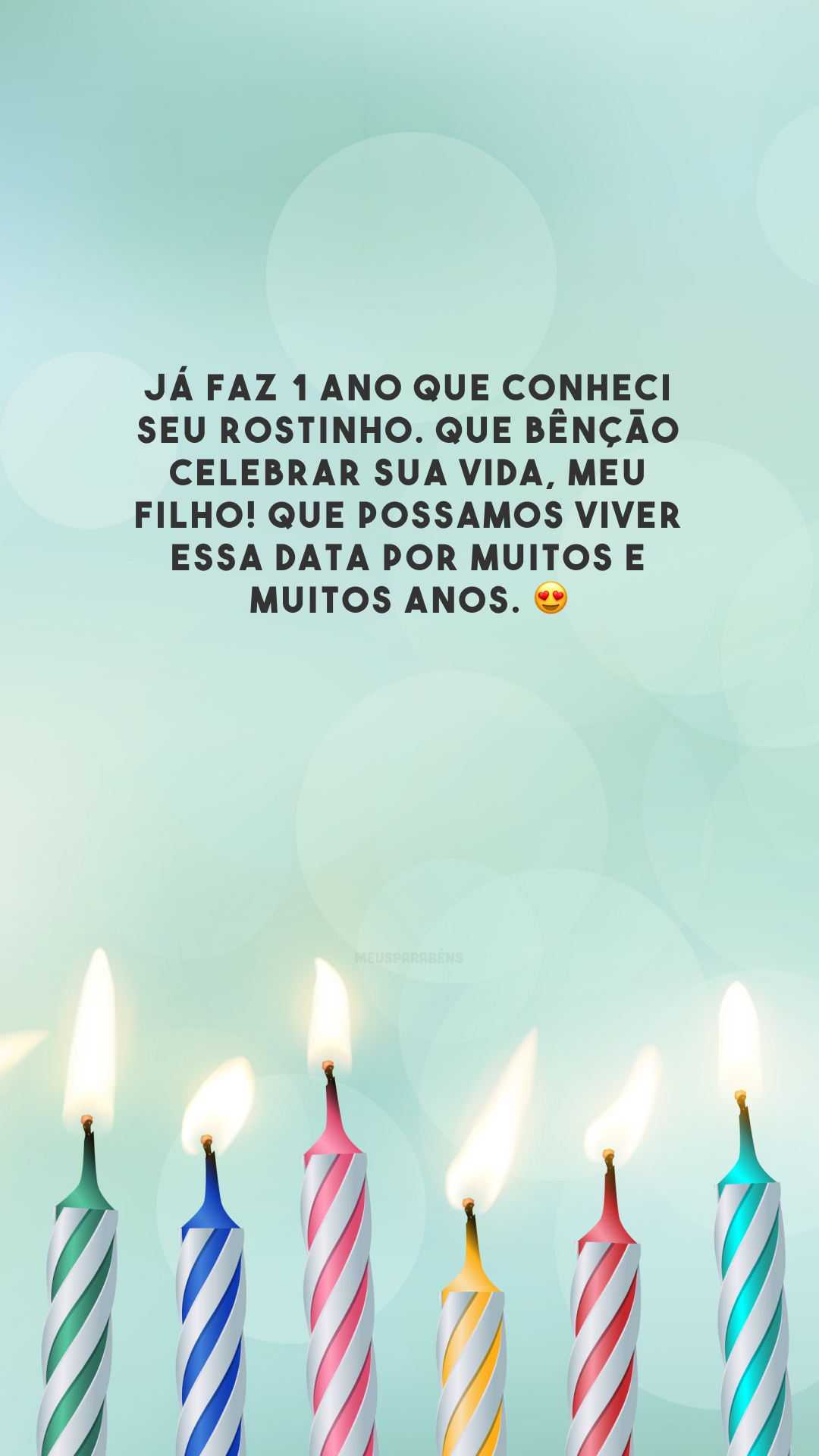 Já faz 1 ano que conheci seu rostinho. Que bênção celebrar sua vida, meu filho! Que possamos viver essa data por muitos e muitos anos. 😍