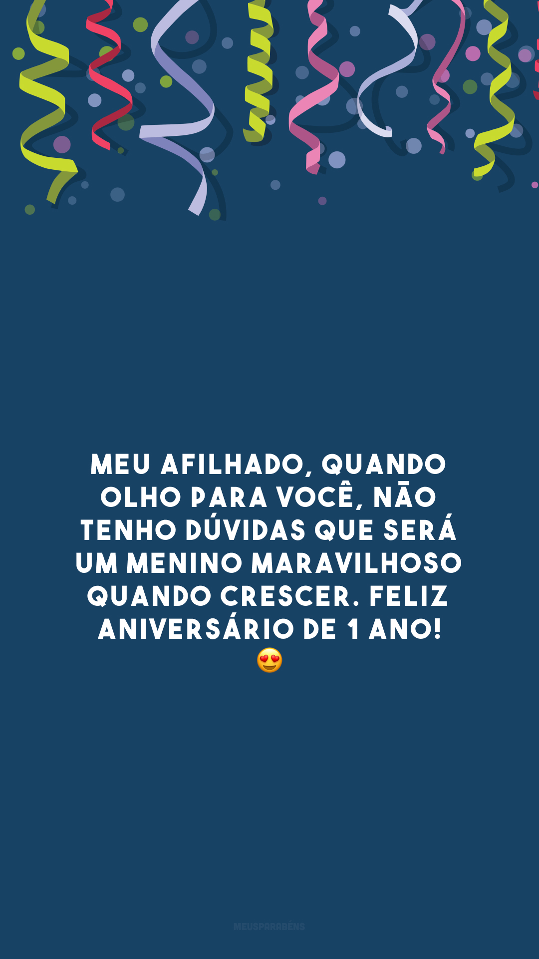 Meu afilhado, quando olho para você, não tenho dúvidas que será um menino maravilhoso quando crescer. Feliz aniversário de 1 ano! 😍