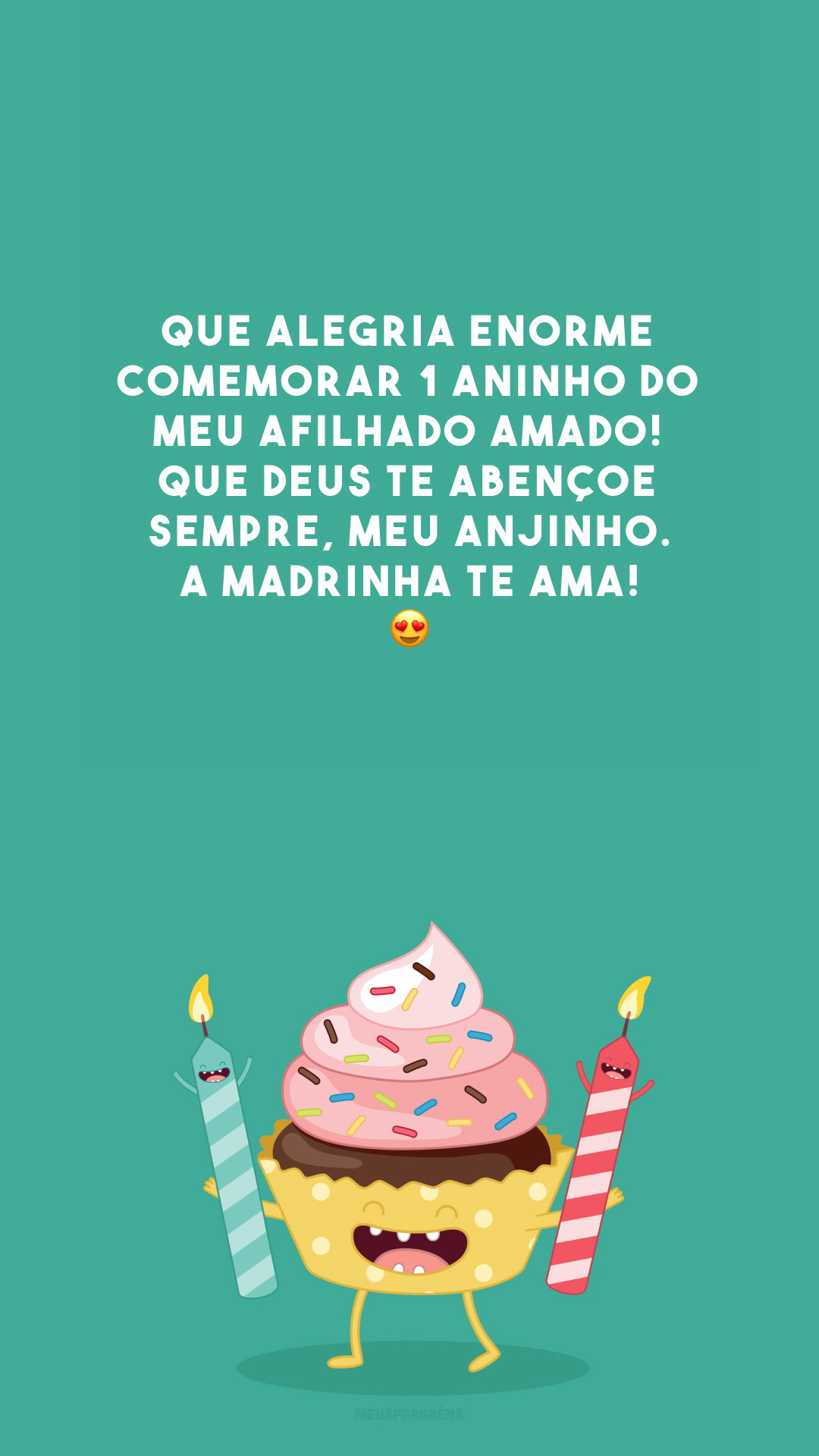 Que alegria enorme comemorar 1 aninho do meu afilhado amado! Que Deus te abençoe sempre, meu anjinho. A madrinha te ama! 😍