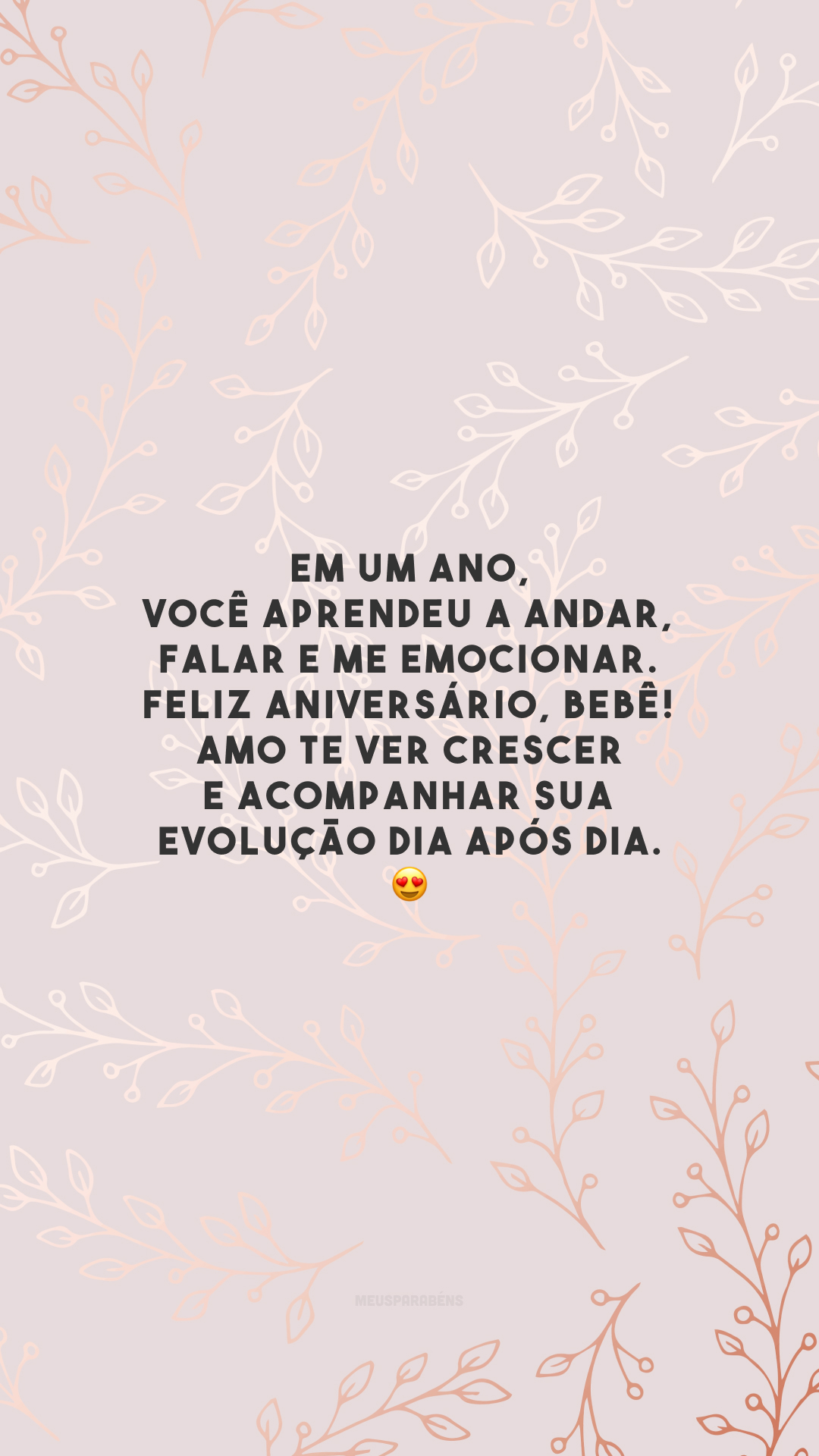 Em um ano, você aprendeu a andar, falar e me emocionar. Feliz aniversário, bebê! Amo te ver crescer e acompanhar sua evolução dia após dia. 😍