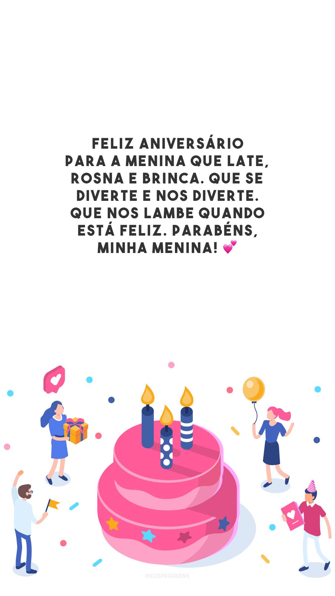 Feliz aniversário para a menina que late, rosna e brinca. Que se diverte e nos diverte. Que nos lambe quando está feliz. Parabéns, minha menina! 💕