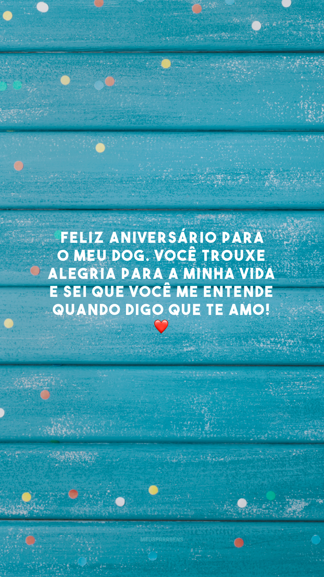 Feliz aniversário para o meu dog. Você trouxe alegria para a minha vida e sei que você me entende quando digo que te amo! ❤️