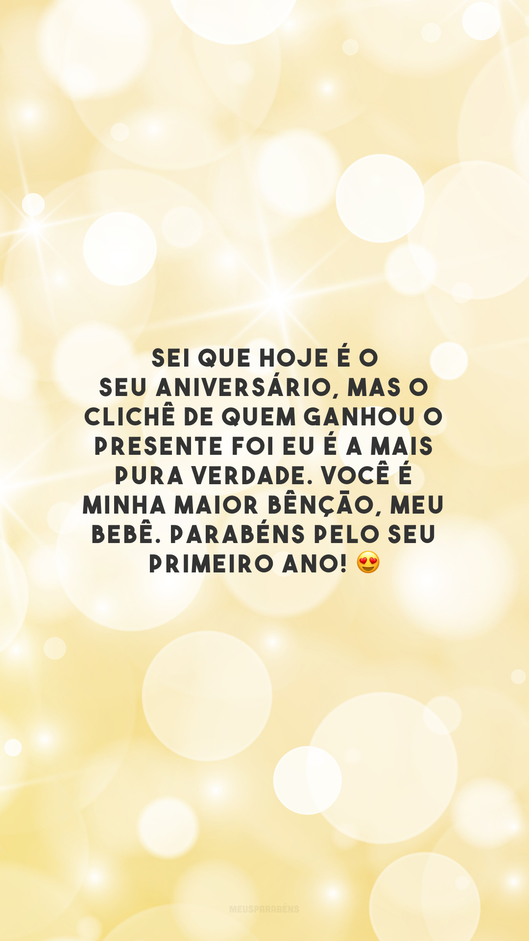 Sei que hoje é o seu aniversário, mas o clichê de quem ganhou o presente foi eu é a mais pura verdade. Você é minha maior bênção, meu bebê. Parabéns pelo seu primeiro ano! 😍