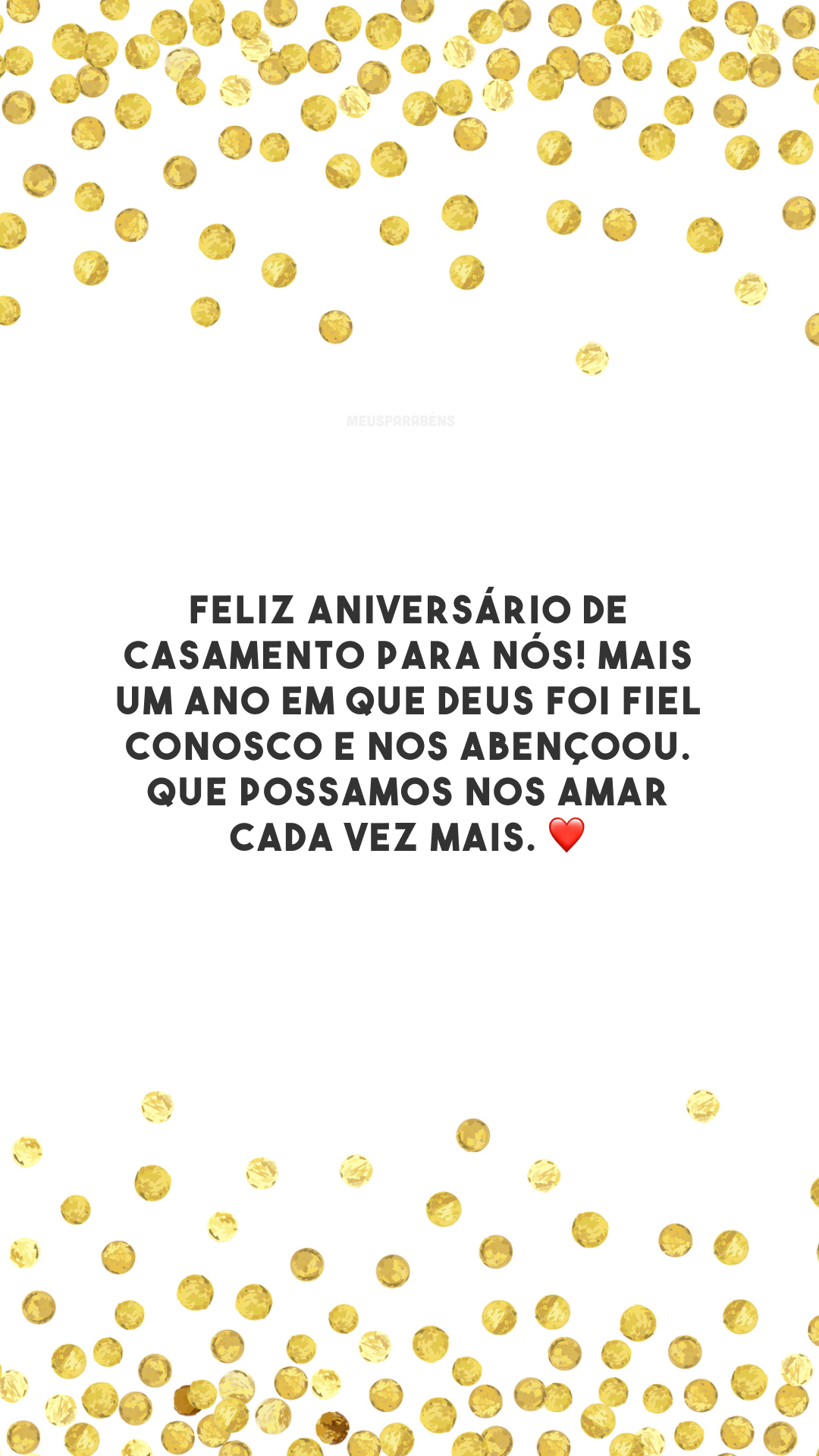 Feliz aniversário de casamento para nós! Mais um ano em que Deus foi fiel conosco e nos abençoou. Que possamos nos amar cada vez mais. ❤️