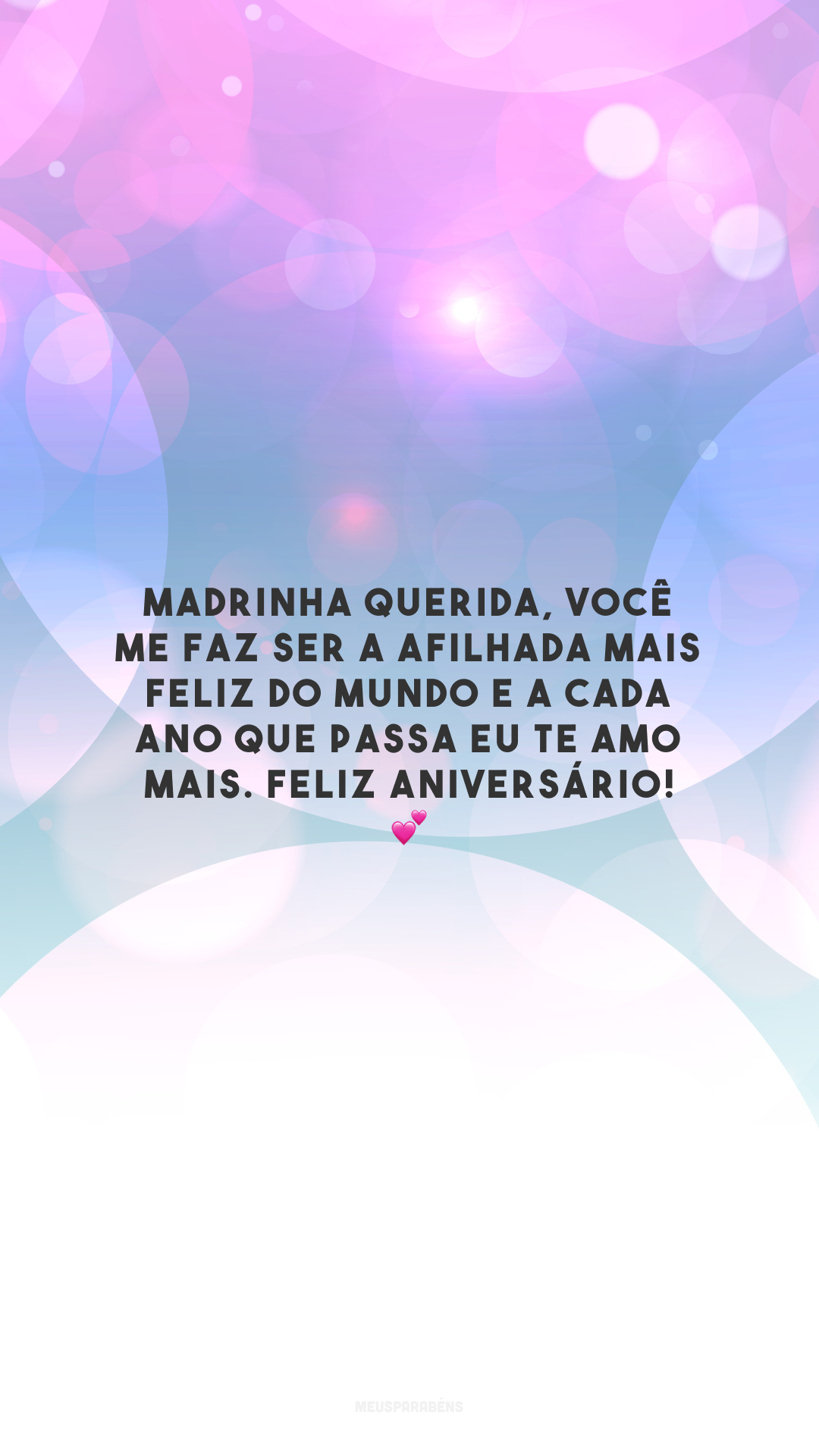 Madrinha querida, você me faz ser a afilhada mais feliz do mundo e a cada ano que passa eu te amo mais. Feliz aniversário! 💕