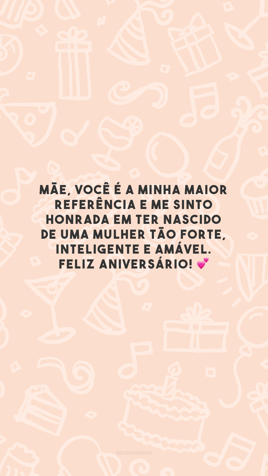 Mãe, você é a minha maior referência e me sinto honrada em ter nascido de uma mulher tão forte, inteligente e amável. Feliz aniversário! 💕