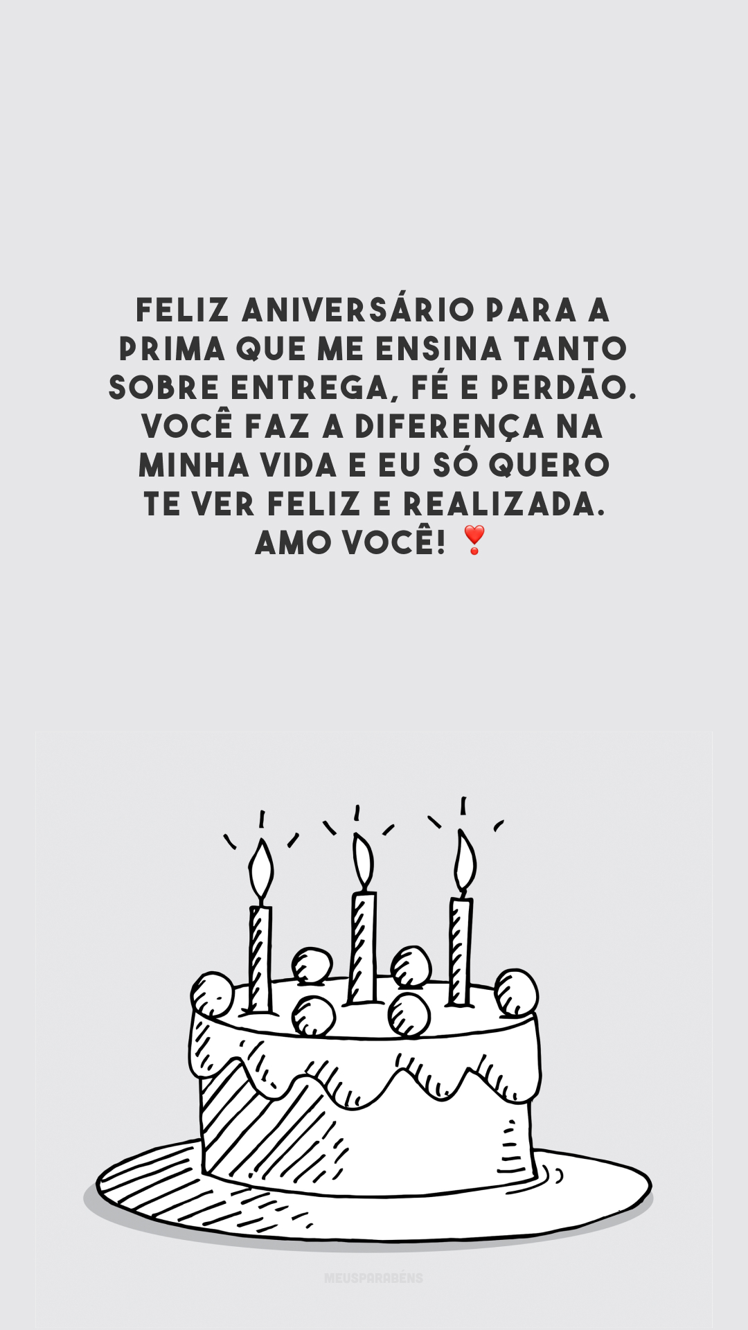 Feliz aniversário para a prima que me ensina tanto sobre entrega, fé e perdão. Você faz a diferença na minha vida e eu só quero te ver feliz e realizada. Amo você! ❣️