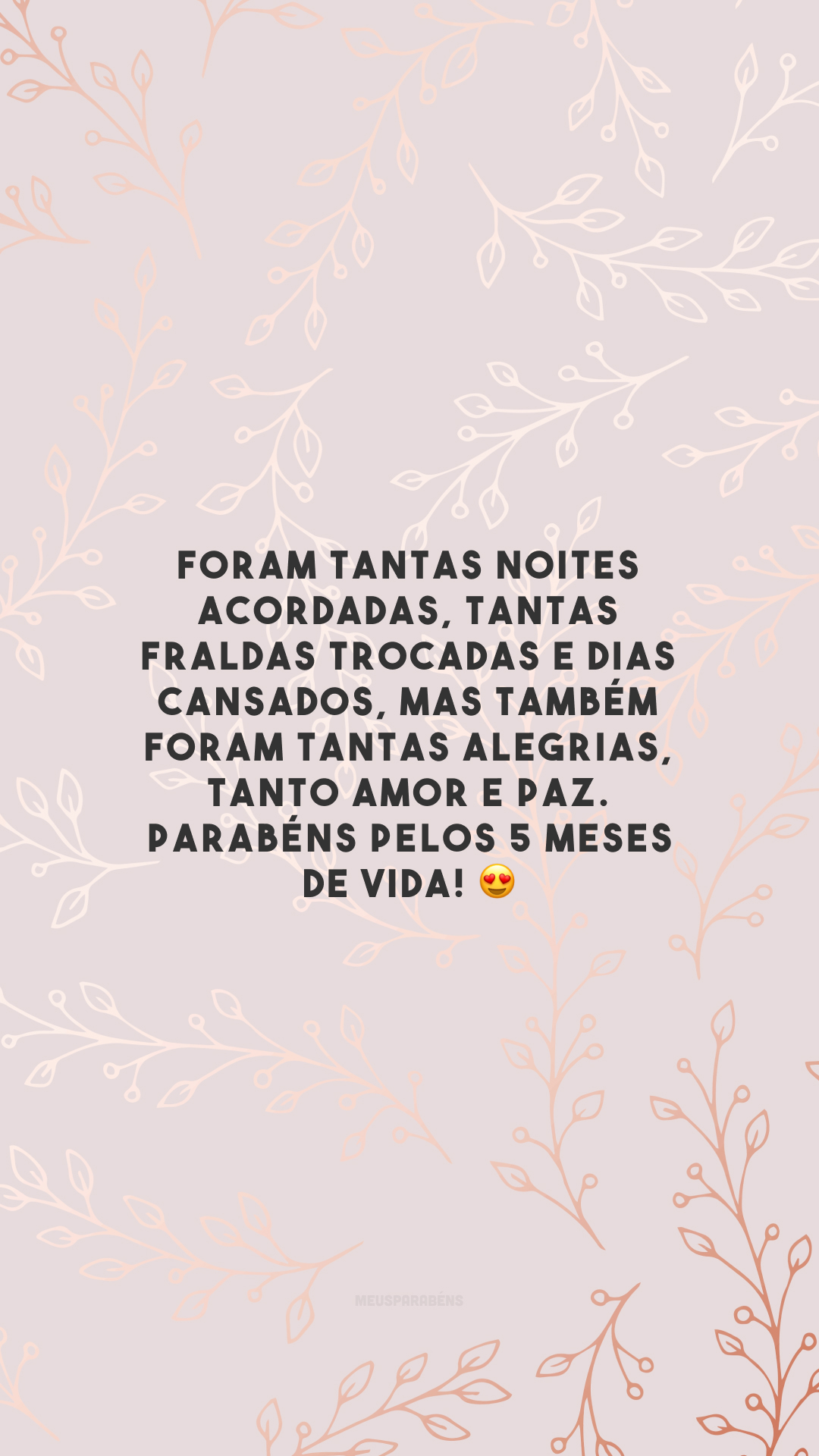 Foram tantas noites acordadas, tantas fraldas trocadas e dias cansados, mas também foram tantas alegrias, tanto amor e paz. Parabéns pelos 5 meses de vida! 😍