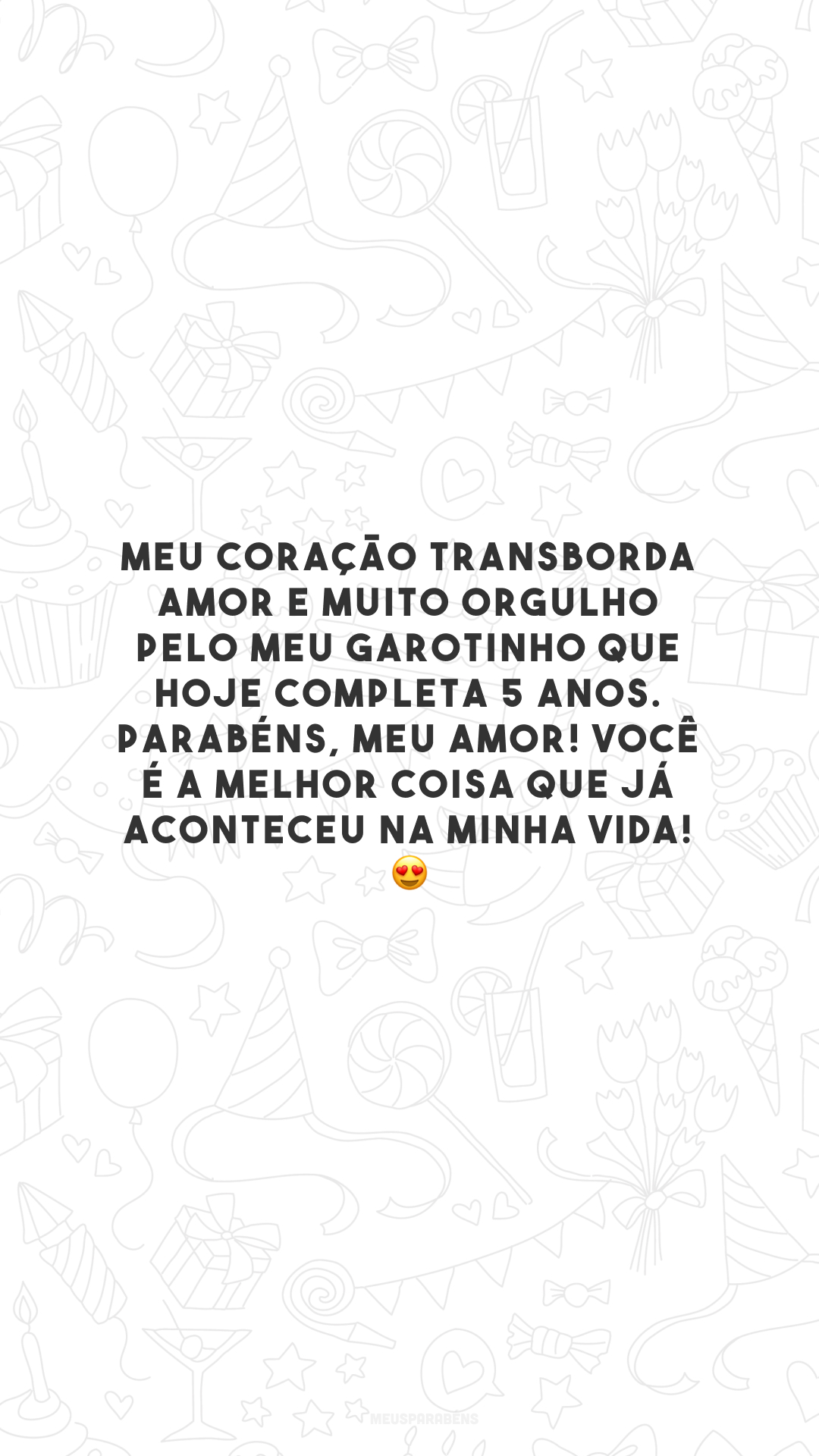 Meu coração transborda amor e muito orgulho pelo meu garotinho que hoje completa 5 anos. Parabéns, meu amor! Você é a melhor coisa que já aconteceu na minha vida! 😍