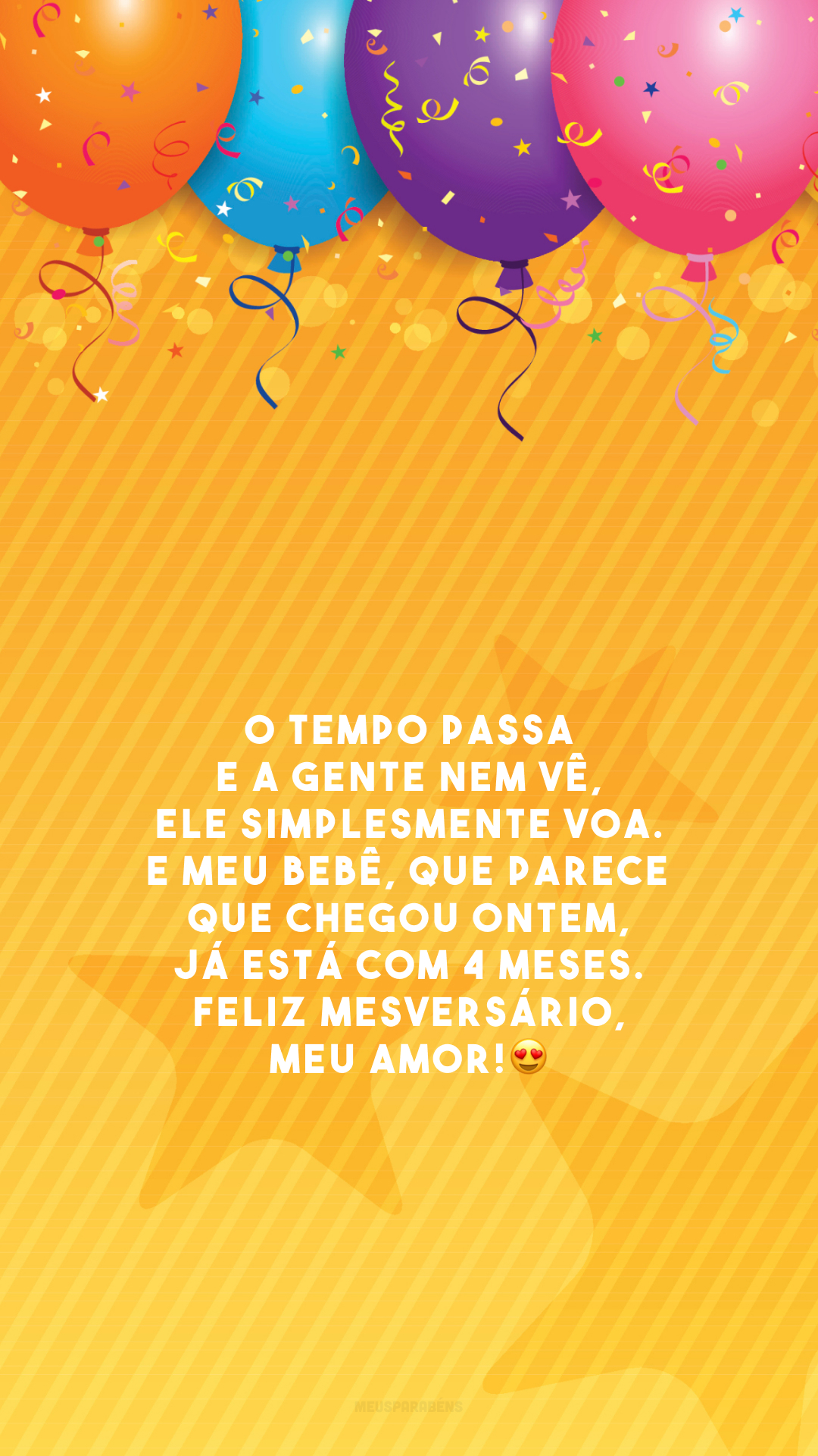 O tempo passa e a gente nem vê, ele simplesmente voa. E meu bebê, que parece que chegou ontem, já está com 4 meses. Feliz mesversário, meu amor!😍