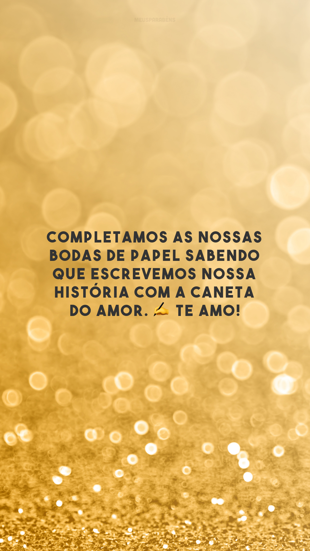 Completamos as nossas bodas de papel sabendo que escrevemos nossa história com a caneta do amor. ✍️ Te amo!