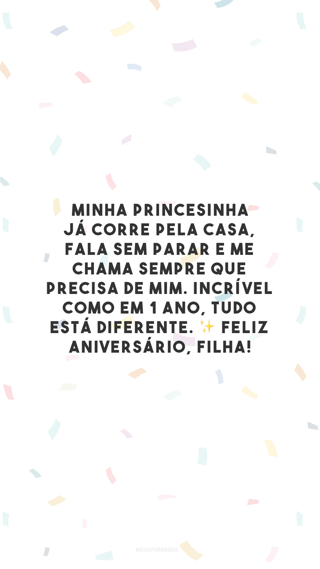 Minha princesinha já corre pela casa, fala sem parar e me chama sempre que precisa de mim. Incrível como em 1 ano, tudo está diferente. ✨ Feliz aniversário, filha!