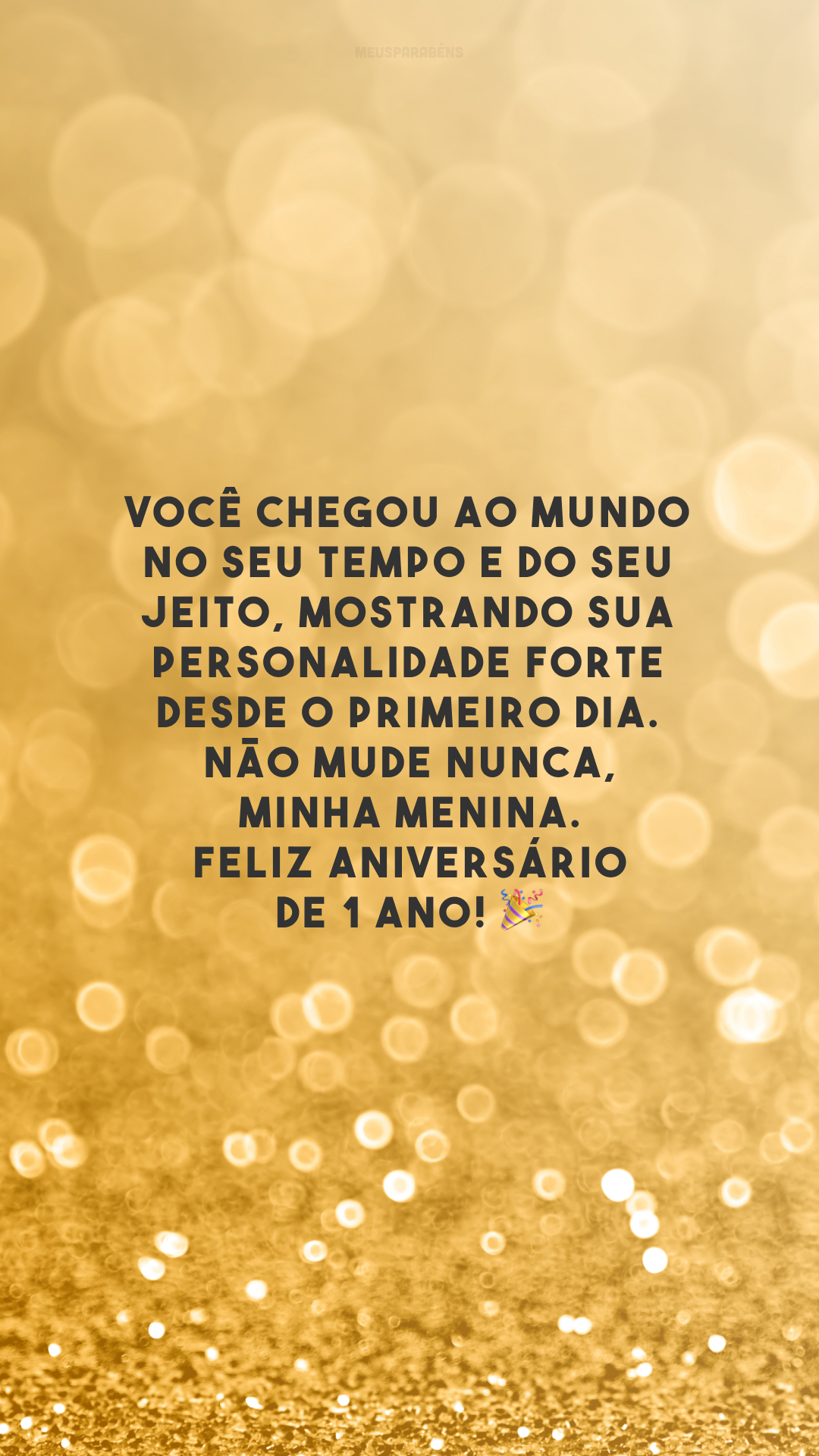 Você chegou ao mundo no seu tempo e do seu jeito, mostrando sua personalidade forte desde o primeiro dia. Não mude nunca, minha menina. Feliz aniversário de 1 ano! 🎉