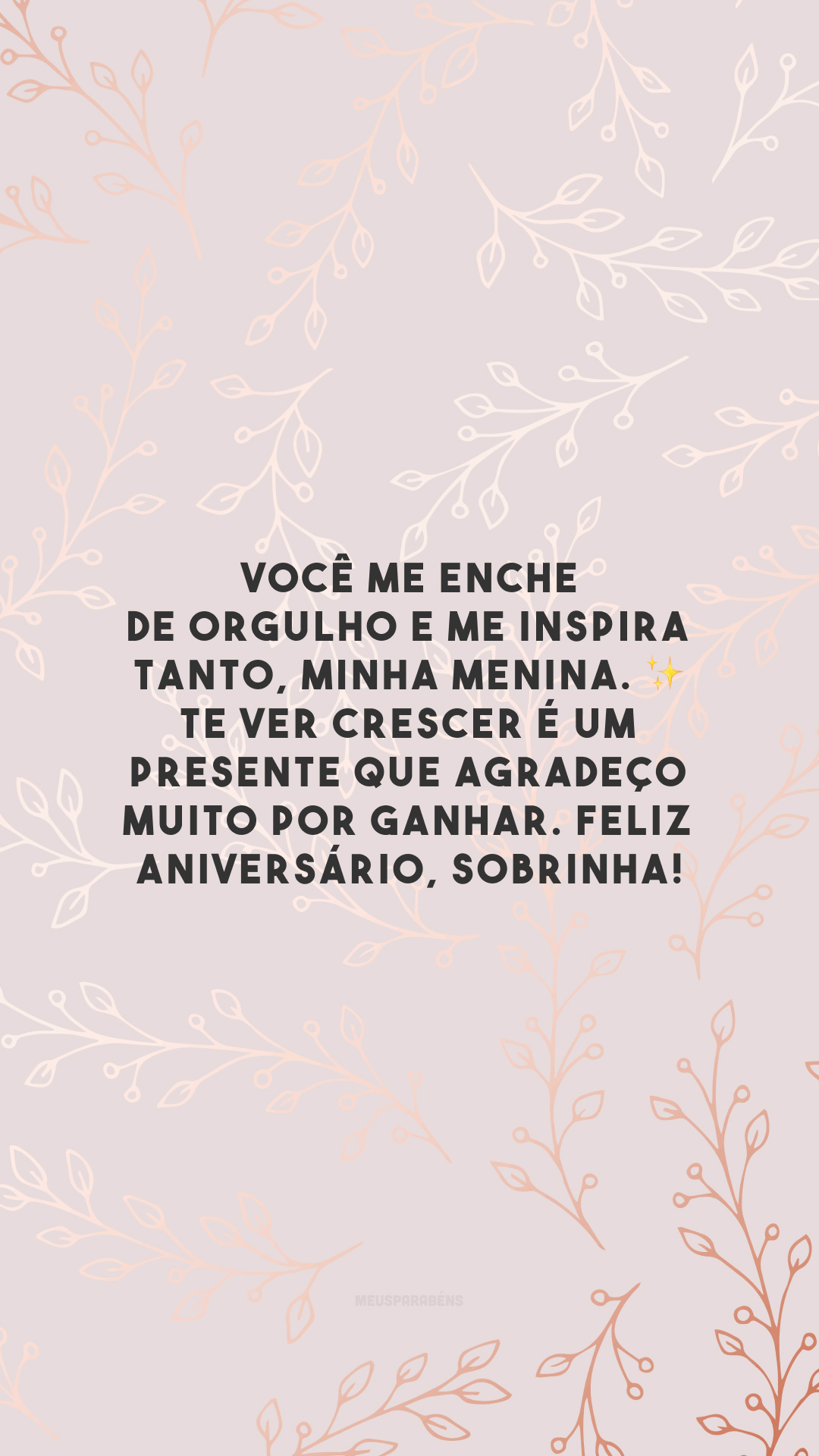 Você me enche de orgulho e me inspira tanto, minha menina. ✨ Te ver crescer é um presente que agradeço muito por ganhar. Feliz aniversário, sobrinha!