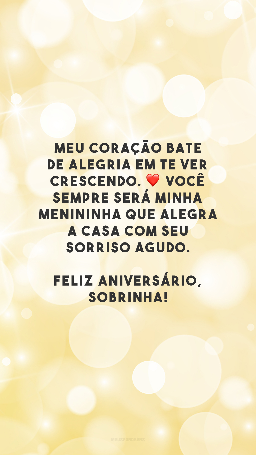 Meu coração bate de alegria em te ver crescendo. ❤️ Você sempre será minha menininha que alegra a casa com seu sorriso agudo. Feliz aniversário, sobrinha!