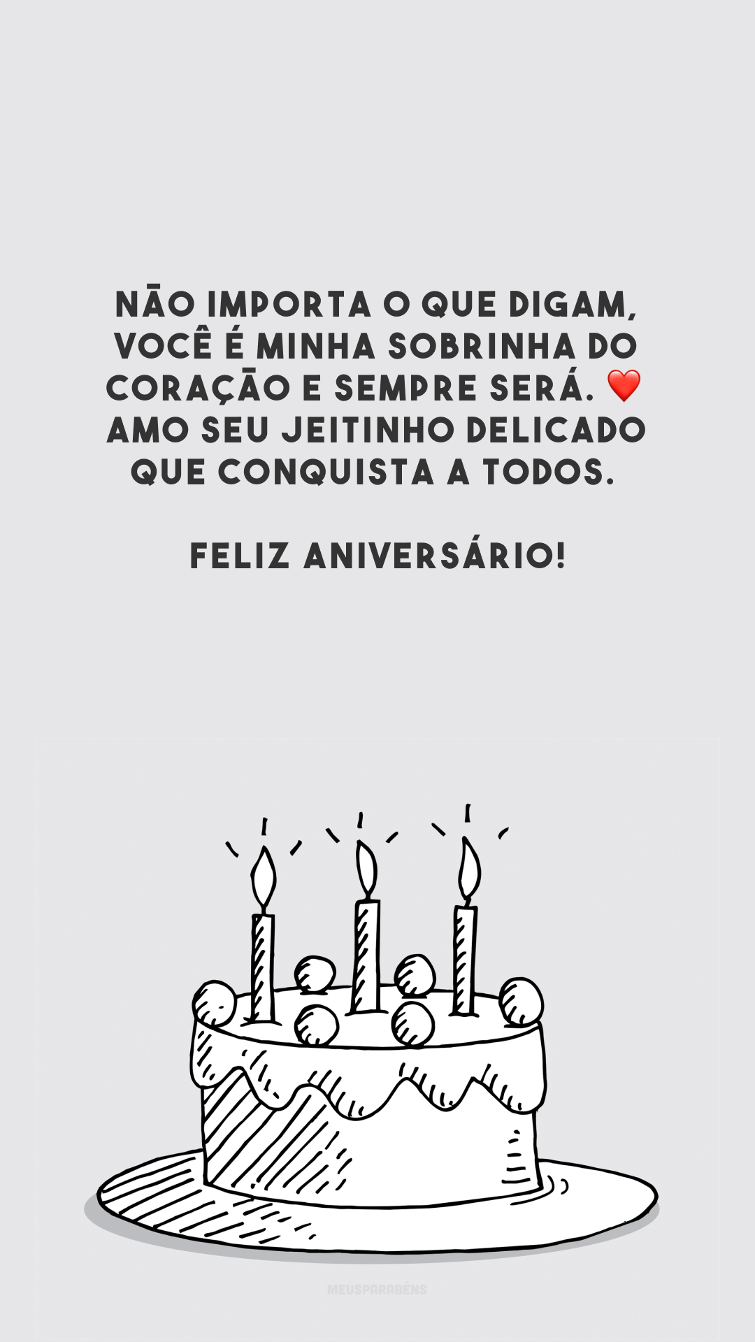 Não importa o que digam, você é minha sobrinha do coração e sempre será. ❤️ Amo seu jeitinho delicado que conquista a todos. Feliz aniversário!