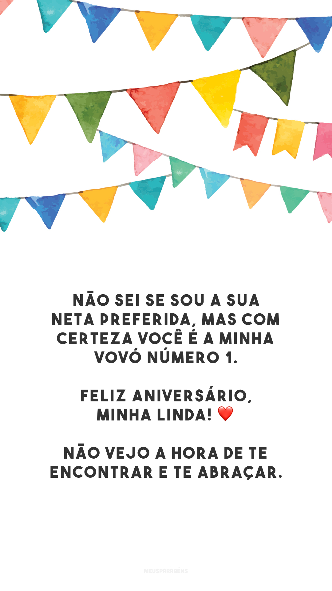 Não sei se sou a sua neta preferida, mas com certeza você é a minha vovó número 1. Feliz aniversário, minha linda! ❤️ Não vejo a hora de te encontrar e te abraçar.