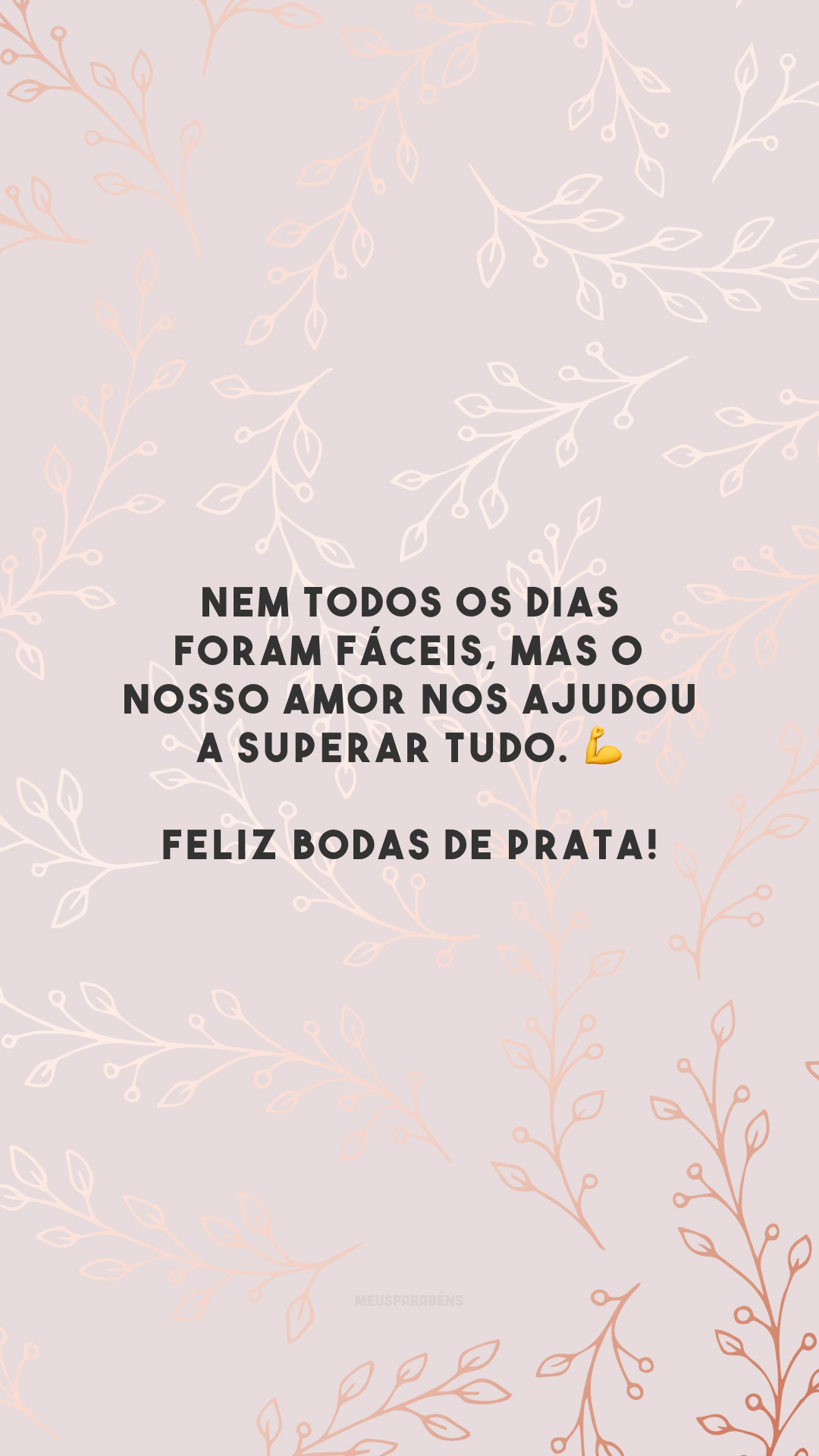 Nem todos os dias foram fáceis, mas o nosso amor nos ajudou a superar tudo. 💪 Feliz bodas de prata!