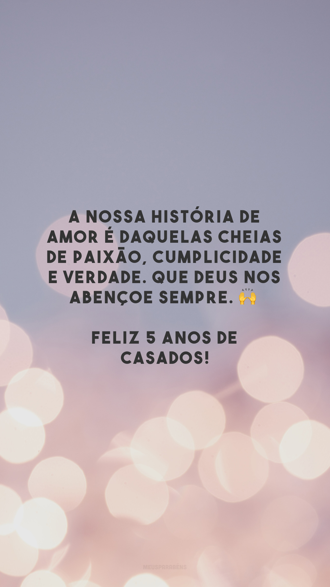 A nossa história de amor é daquelas cheias de paixão, cumplicidade e verdade. Que Deus nos abençoe sempre. 🙌 Feliz 5 anos de casados!