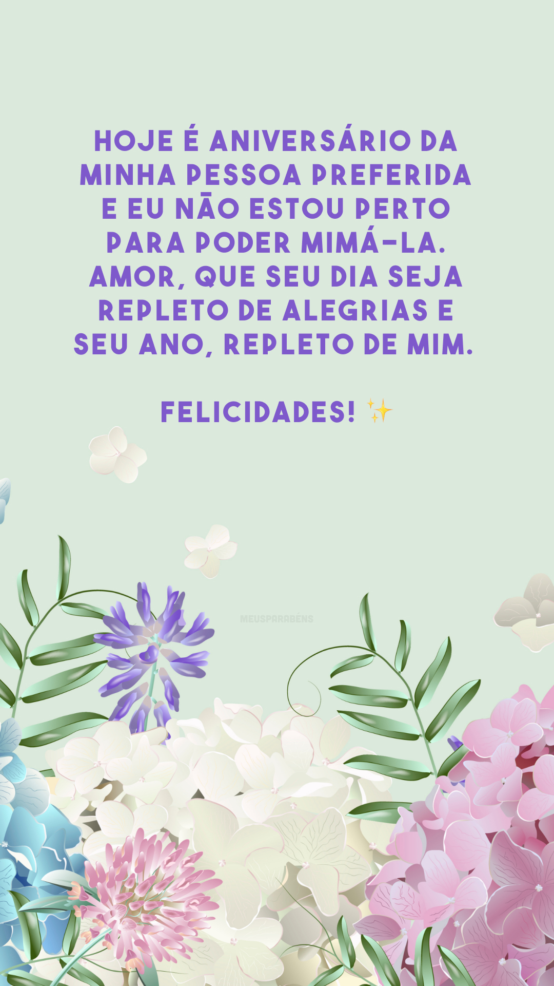 Hoje é aniversário da minha pessoa preferida e eu não estou perto para poder mimá-la. Amor, que seu dia seja repleto de alegrias e seu ano, repleto de mim. Felicidades! ✨