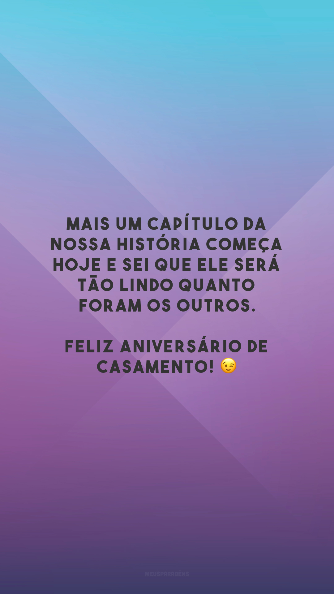 Mais um capítulo da nossa história começa hoje e sei que ele será tão lindo quanto foram os outros. Feliz aniversário de casamento! 😉