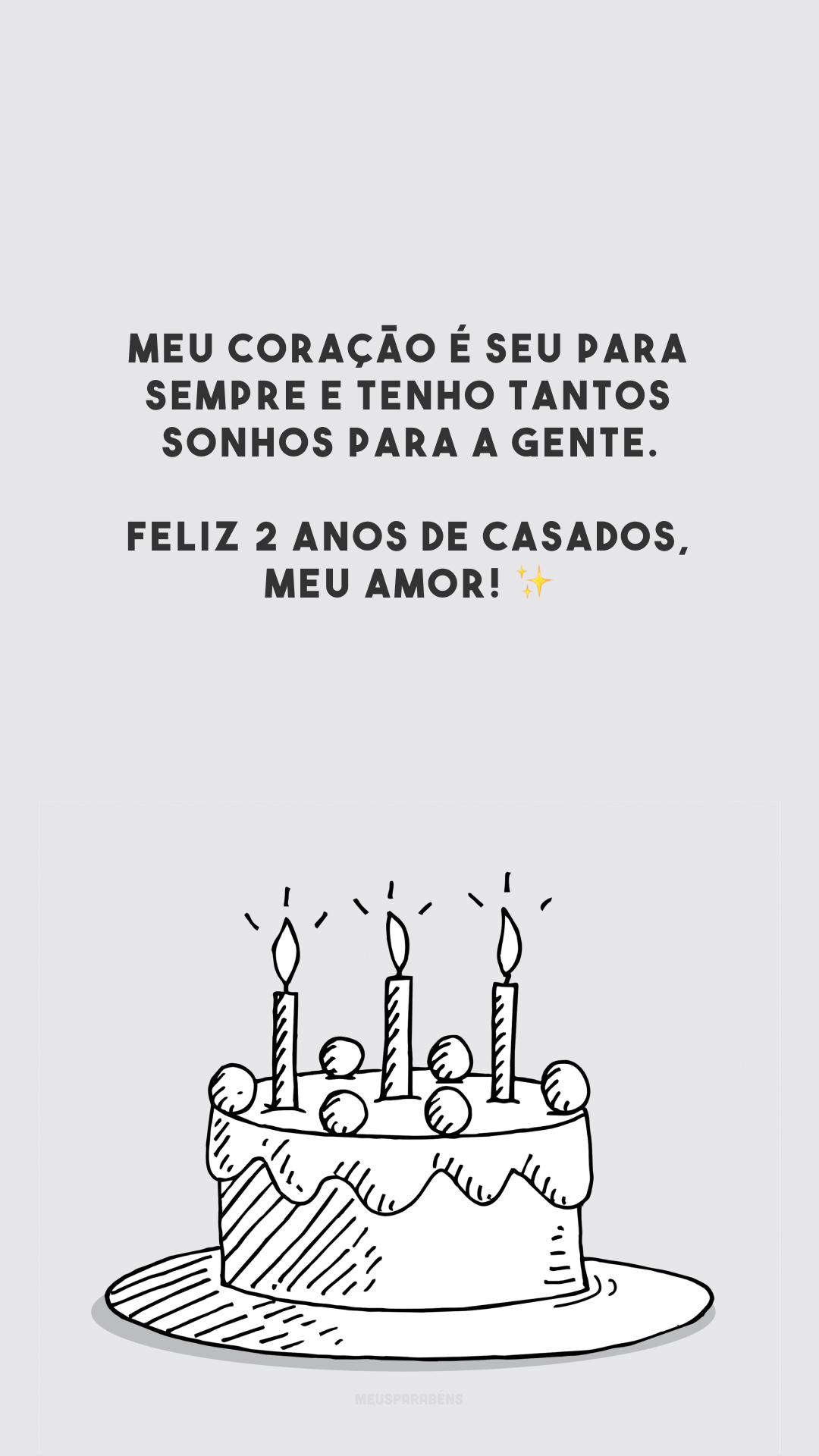 Meu coração é seu para sempre e tenho tantos sonhos para a gente. Feliz 2 anos de casados, meu amor! ✨